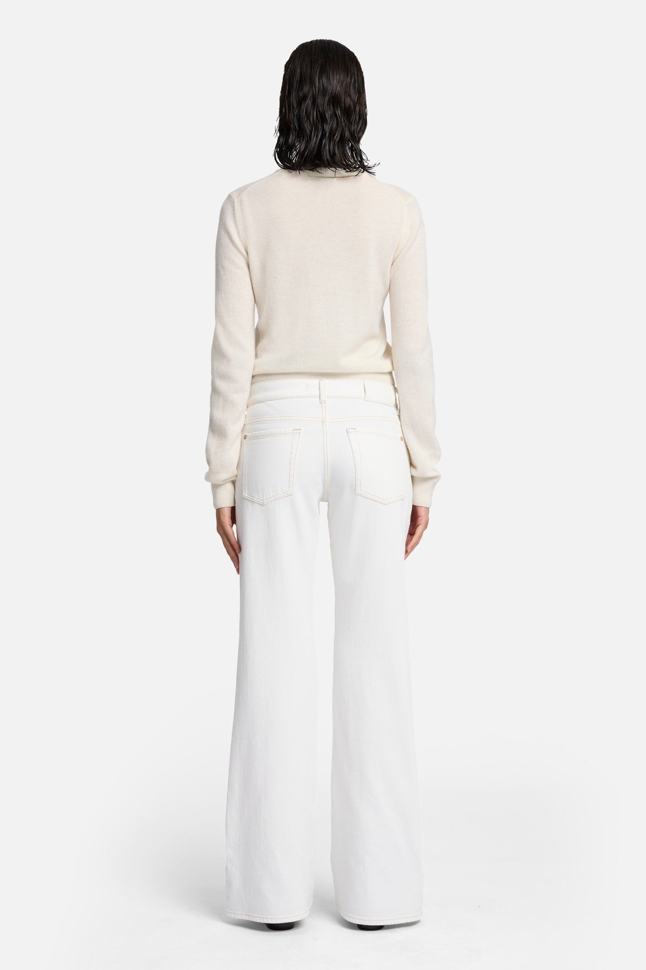 7-for-all-mankind-mankind-spencer-flare-jeans-damen-milky-way-wei image 5
