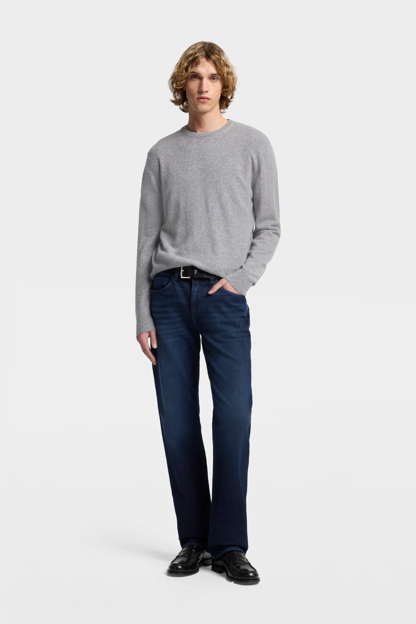 7-for-all-mankind-crewneck-sweater-cashmere-slate-herren image 2