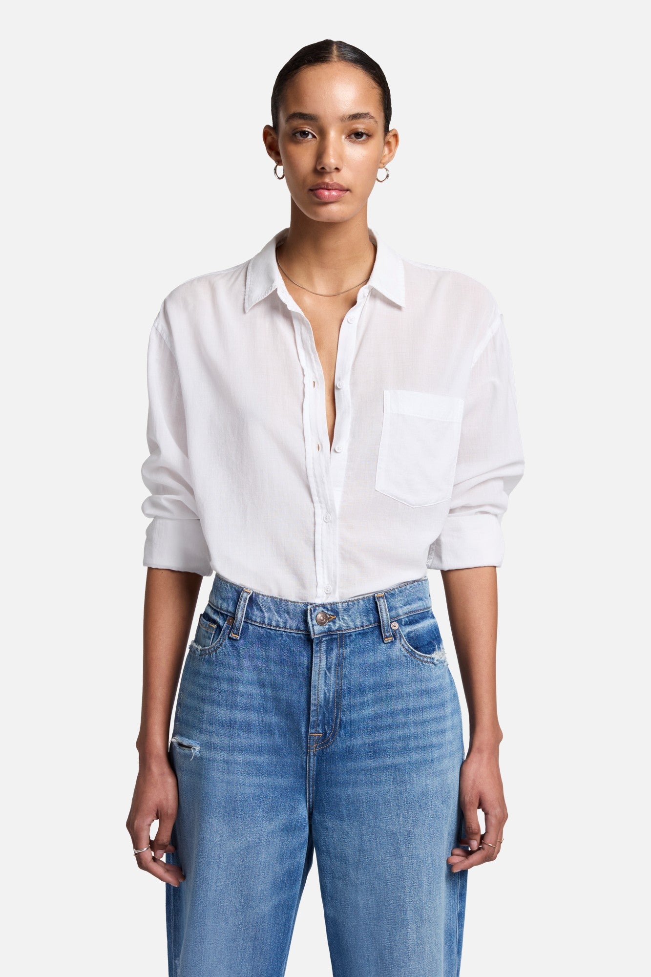 7-for-all-mankind-classic-button-up-shirt-white-damen image 2