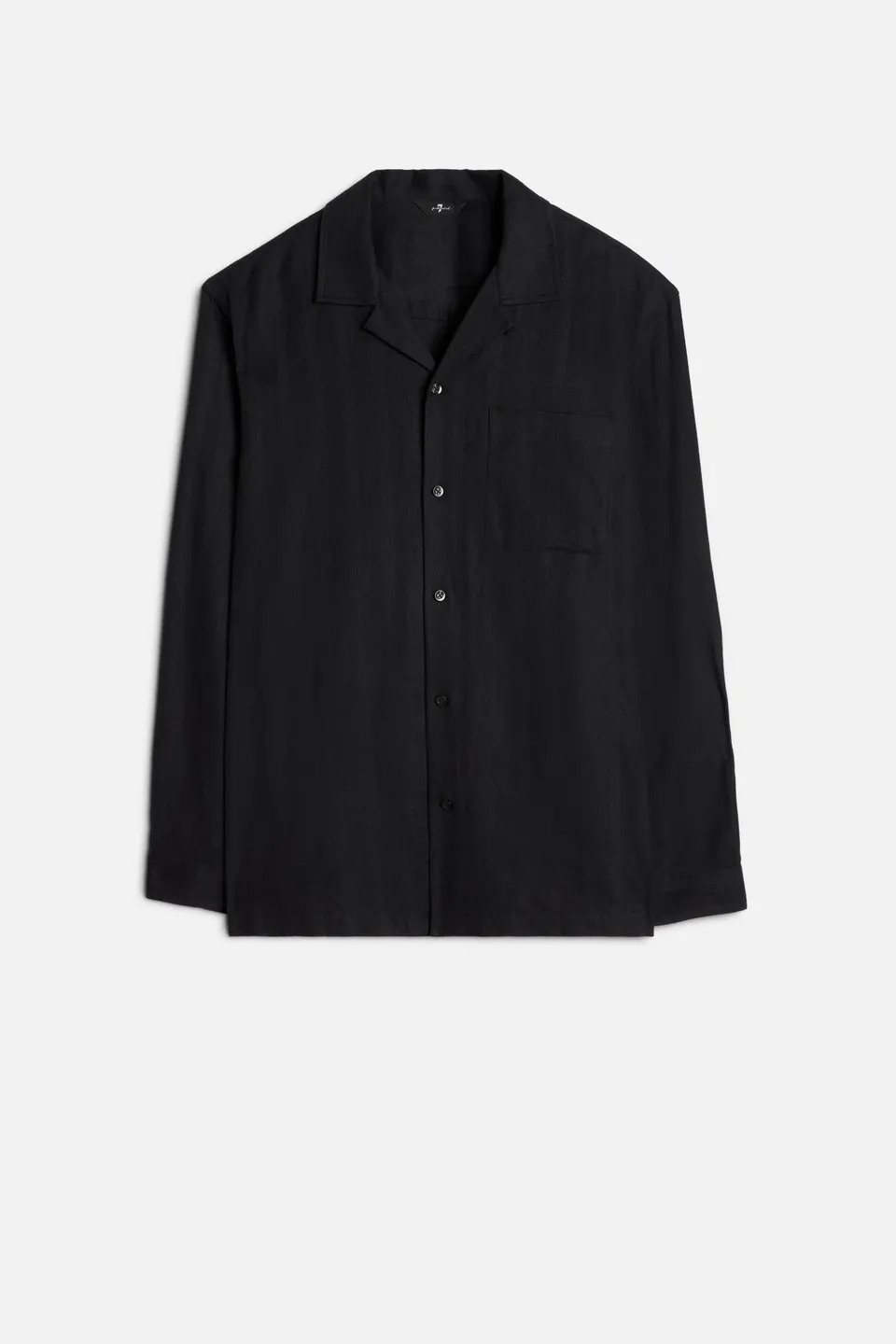 7-for-all-mankind-linen-blend-camp-shirt-black-langarm image 1