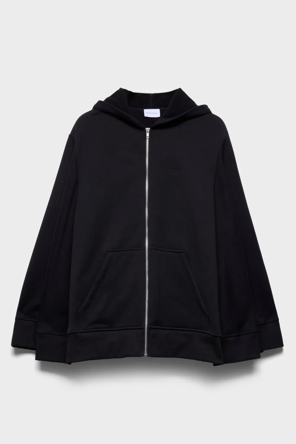 7-for-all-mankind-oversize-zip-hoodie-kapuzenjacke-in-black image 1