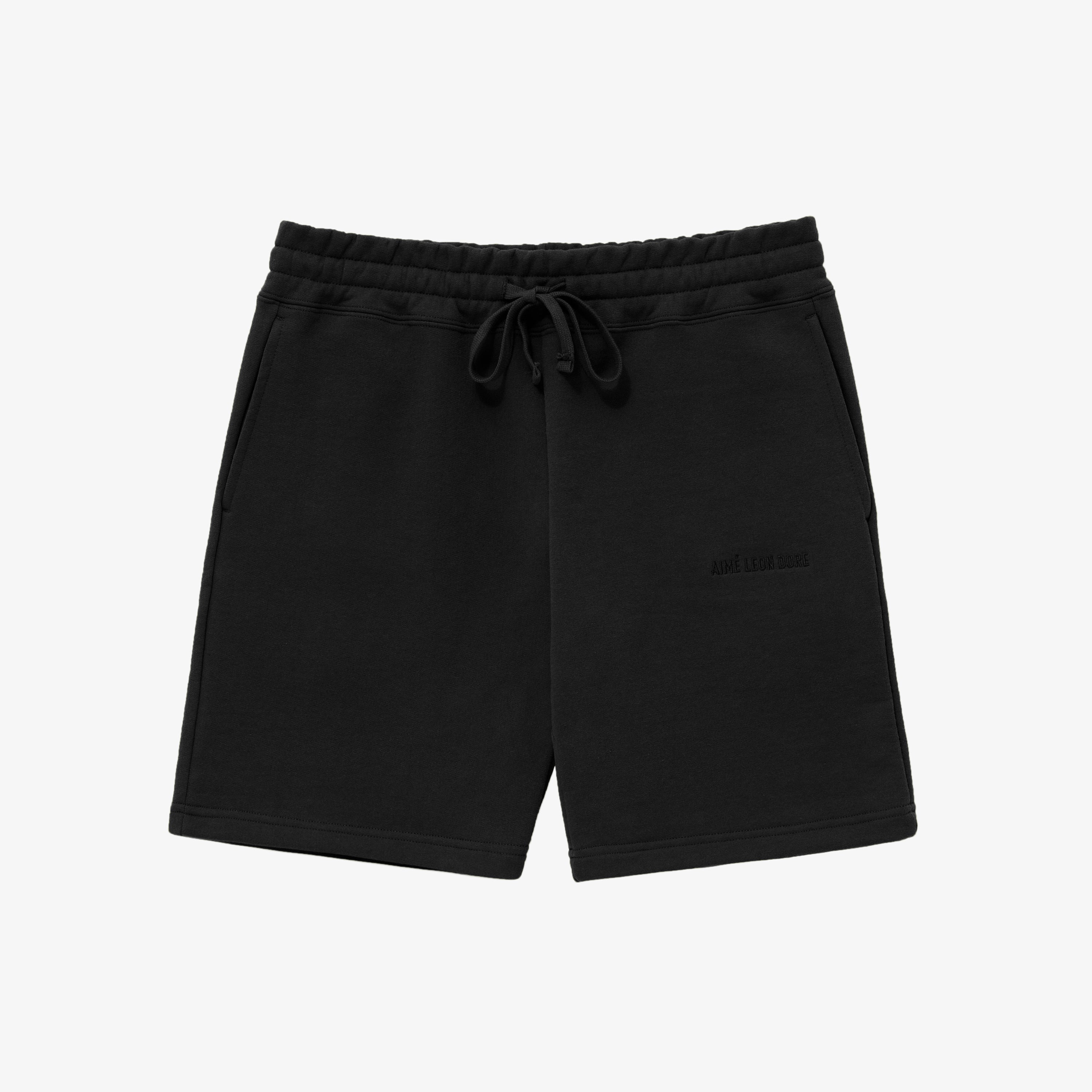 aim-leon-dore-tonal-logo-sweatshorts-shorts-schwarz image 1