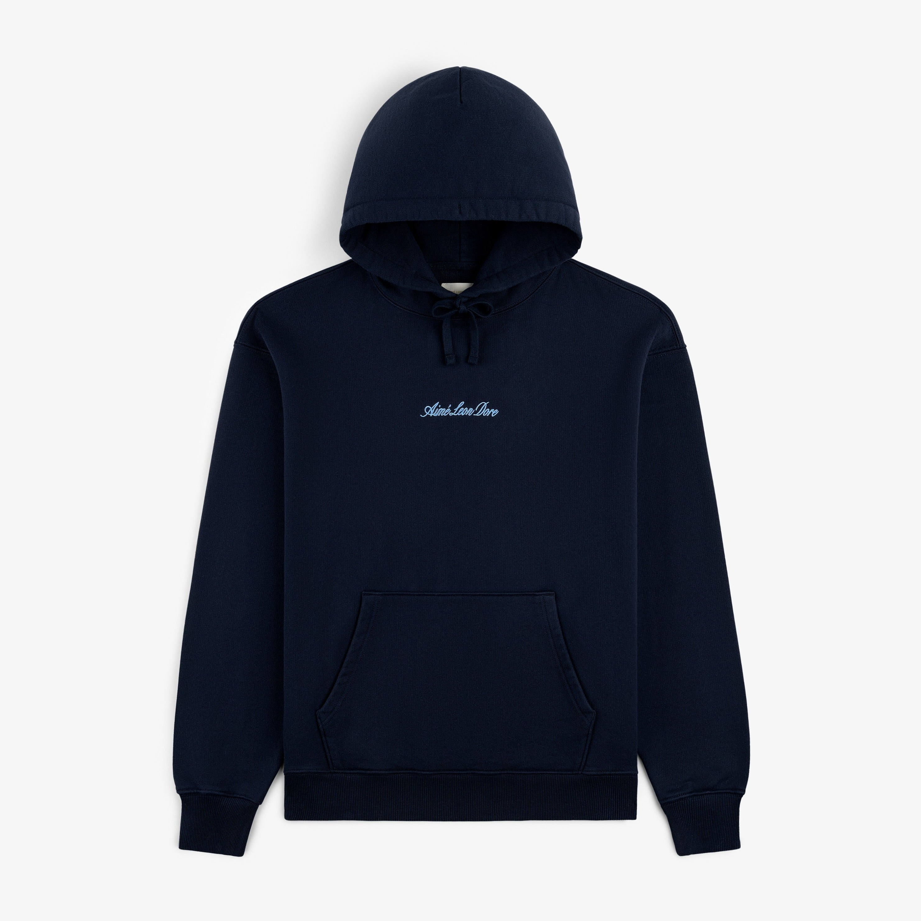 aim-leon-dore-embroidered-logo-hoodie-navy-hoodie image 1