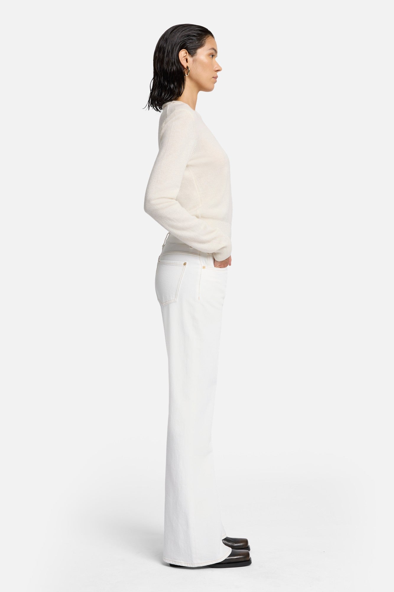 7-for-all-mankind-mankind-spencer-flare-jeans-damen-milky-way-wei image 6