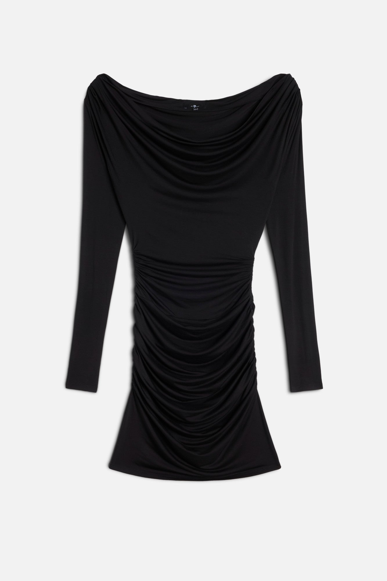 7-for-all-mankind-draped-dress-kleid-black image 1