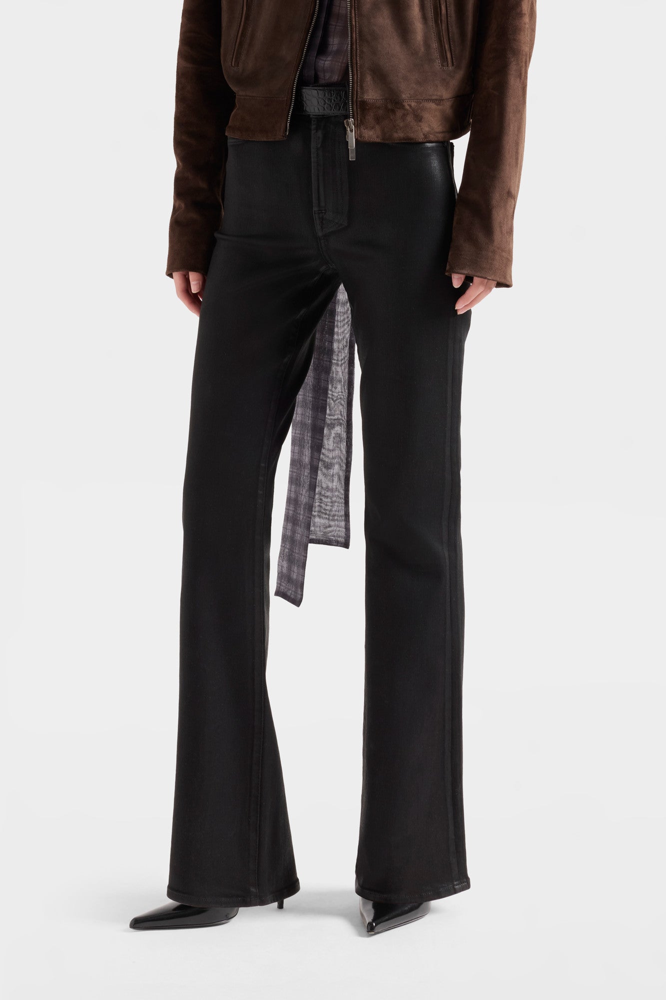 7-for-all-mankind-leggy-bootcut-coated-jeans-black image 3