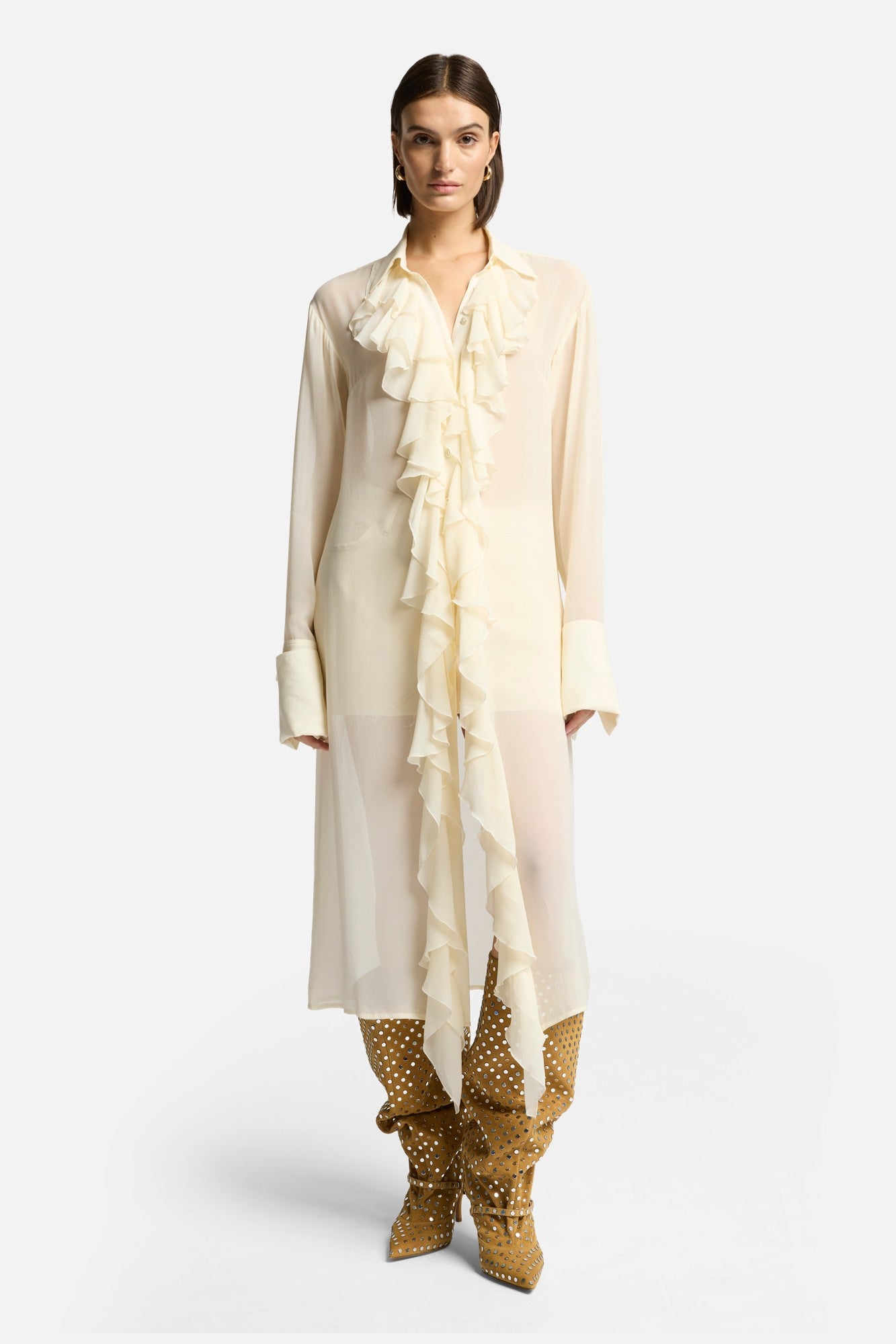 7-for-all-mankind-silk-ruffle-kleid-solitary-star-seide image 3