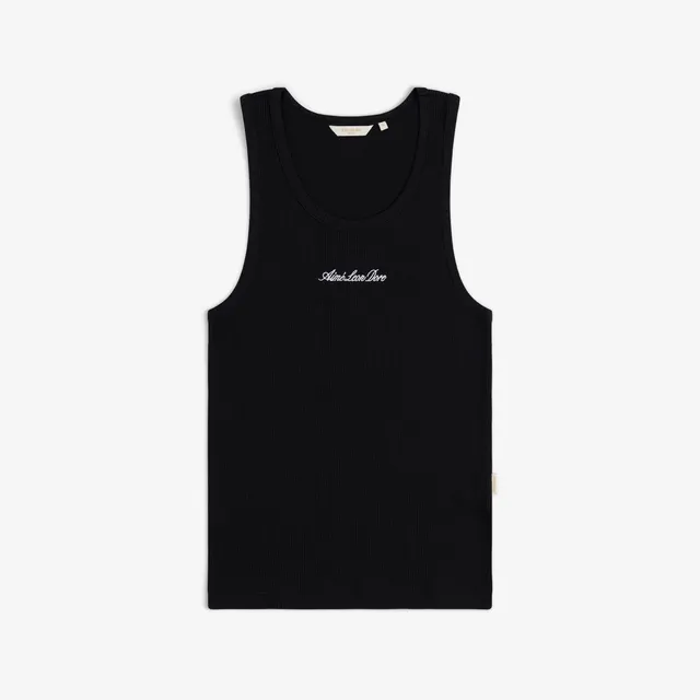 aim-leon-dore-embroidered-logo-tank-top-schwarz image 1