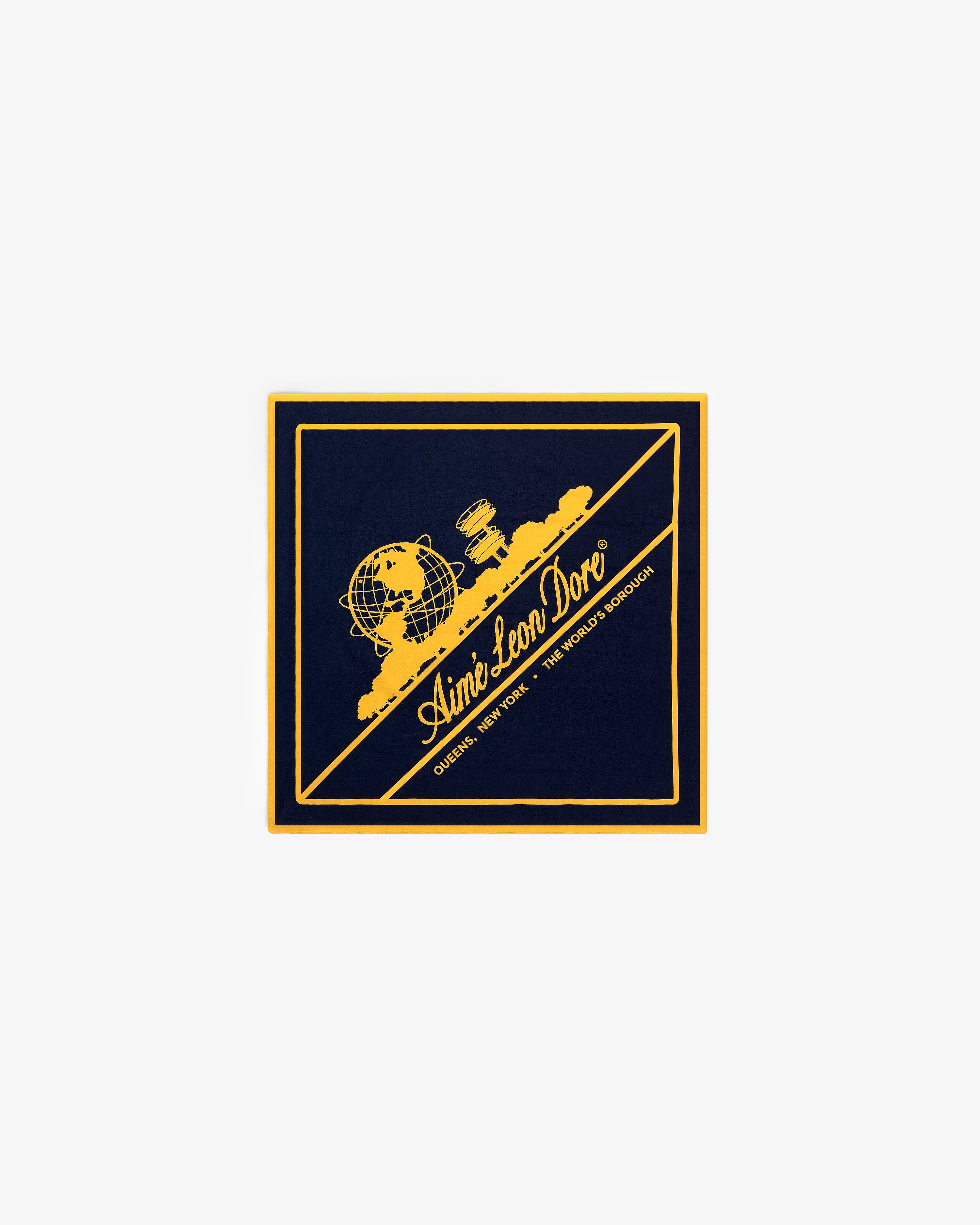aim-leon-dore-unisphere-bandana-tuch-navy-gelb-27-baumwolle image 2