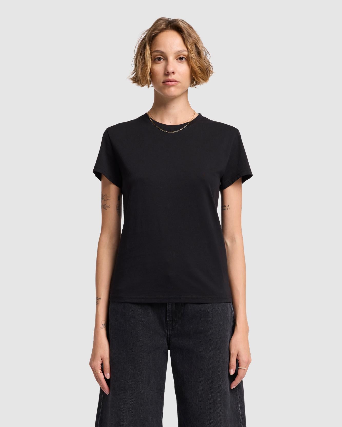 7-for-all-mankind-basic-tee-black-damen-t-shirt image 1
