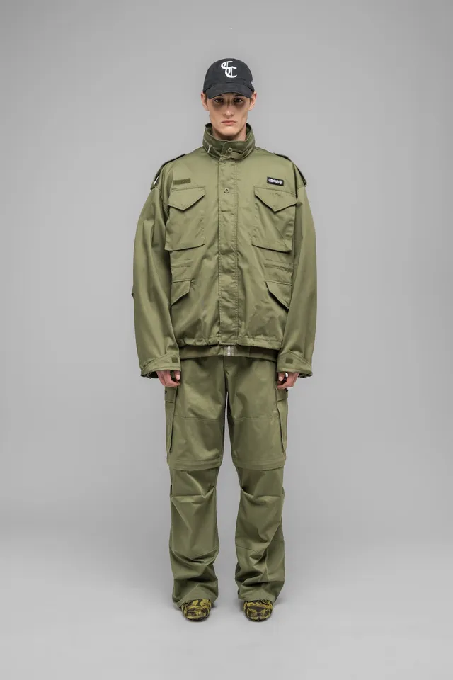 032c-masked-choice-bomber-jacket-faded-green-herren image 1