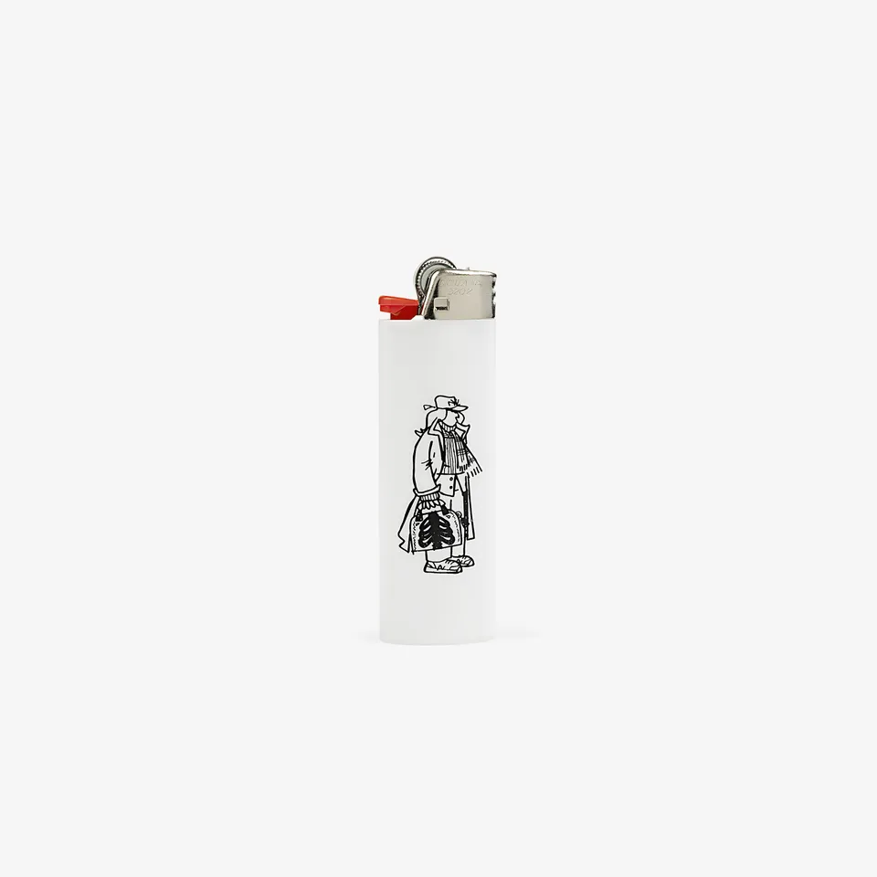aim-leon-dore-caricature-lighter-feuerzeug-wei-schwarz-2 image 1