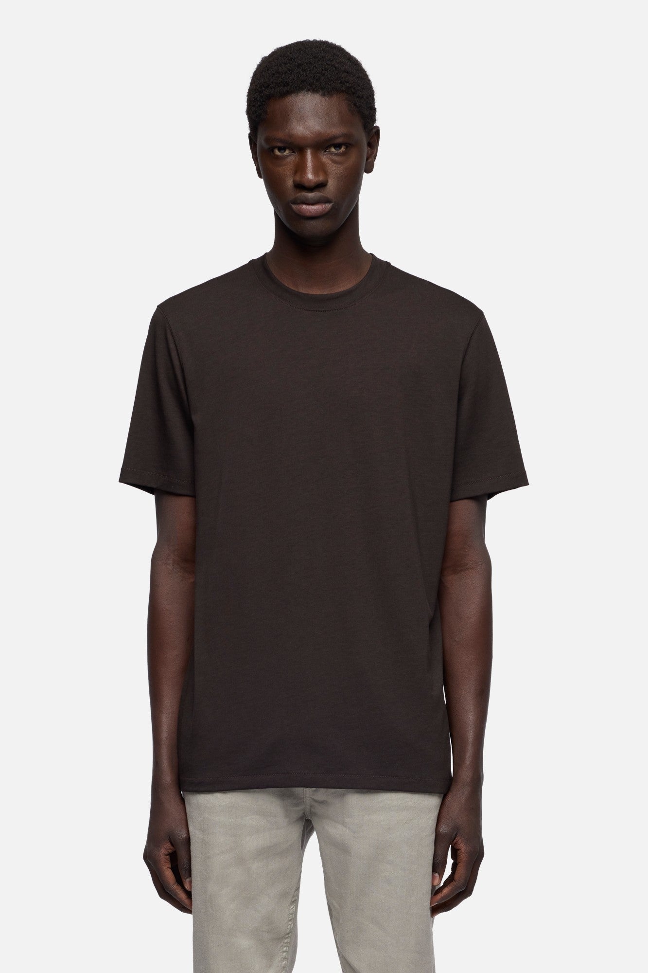 7-for-all-mankind-crewneck-tee-herren-t-shirt-lyocell-espresso image 3