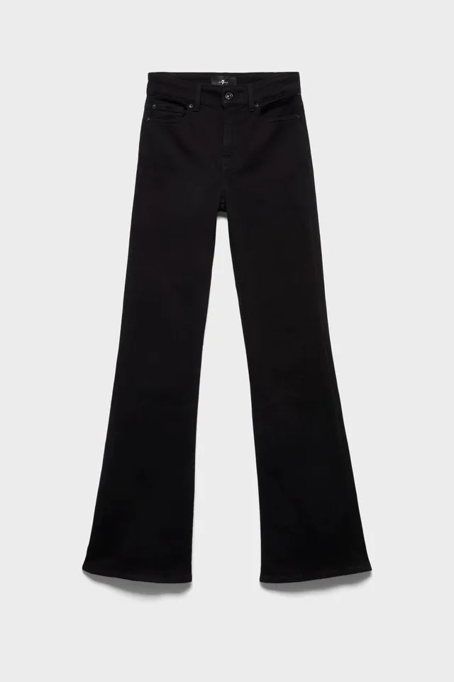 7-for-all-mankind-lisha-slim-illusion-soho-night-damen-flare-jeans-schwarz image 1