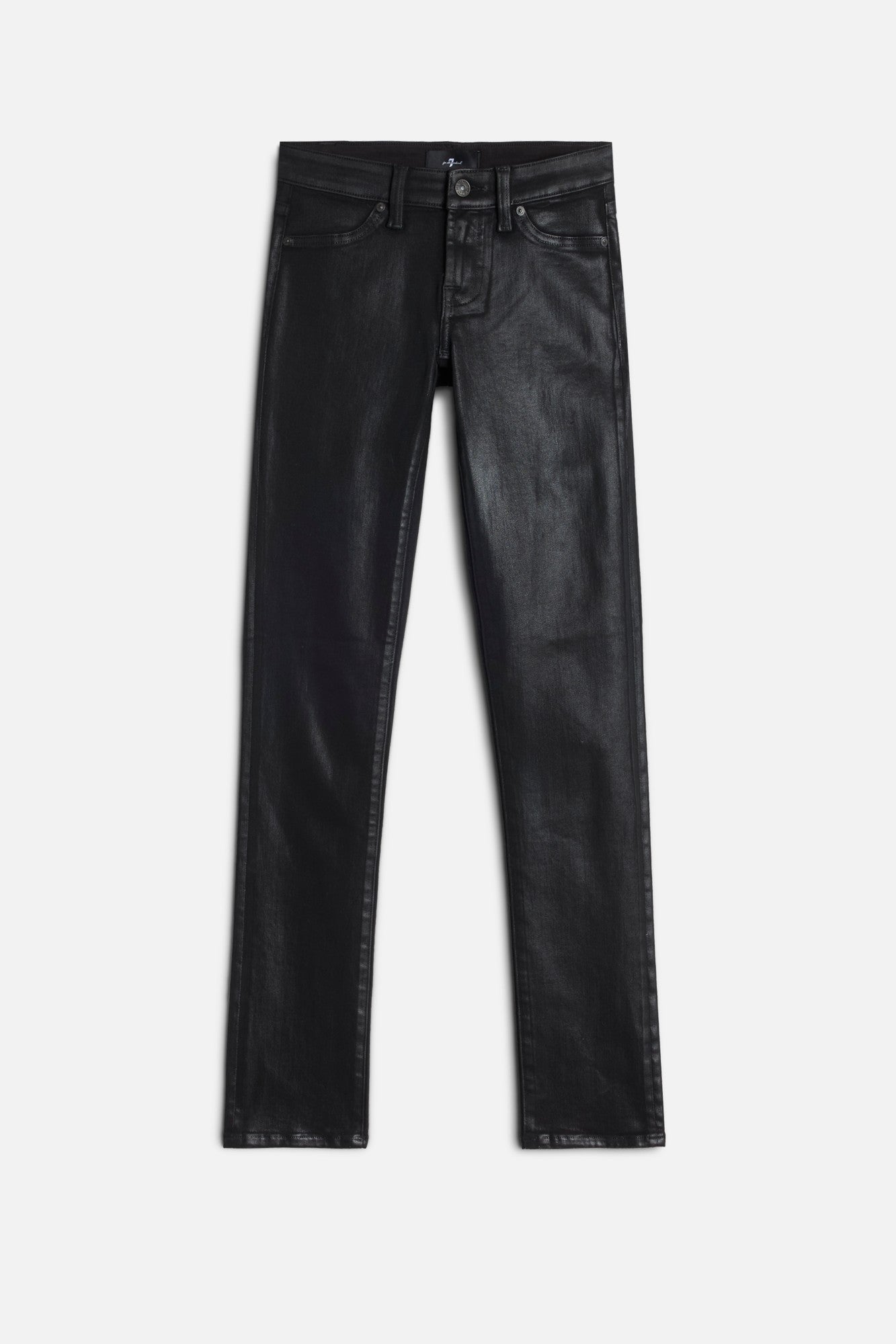 7-for-all-mankind-low-skinny-damen-jeans-coated-slim-illusion-black image 1