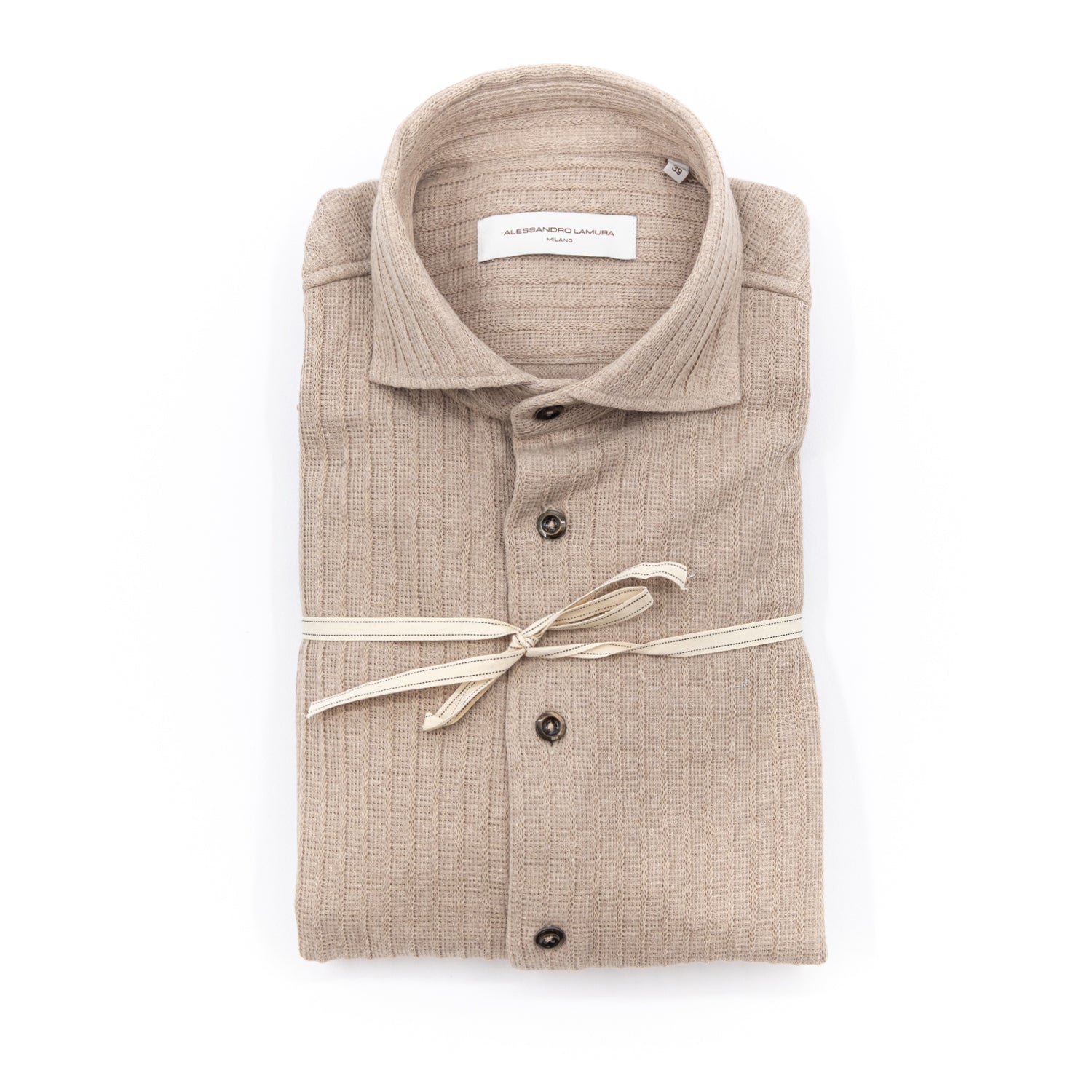alessandro-lamura-camicia-giacca-hemdjacke-beige-rippstrick image 2