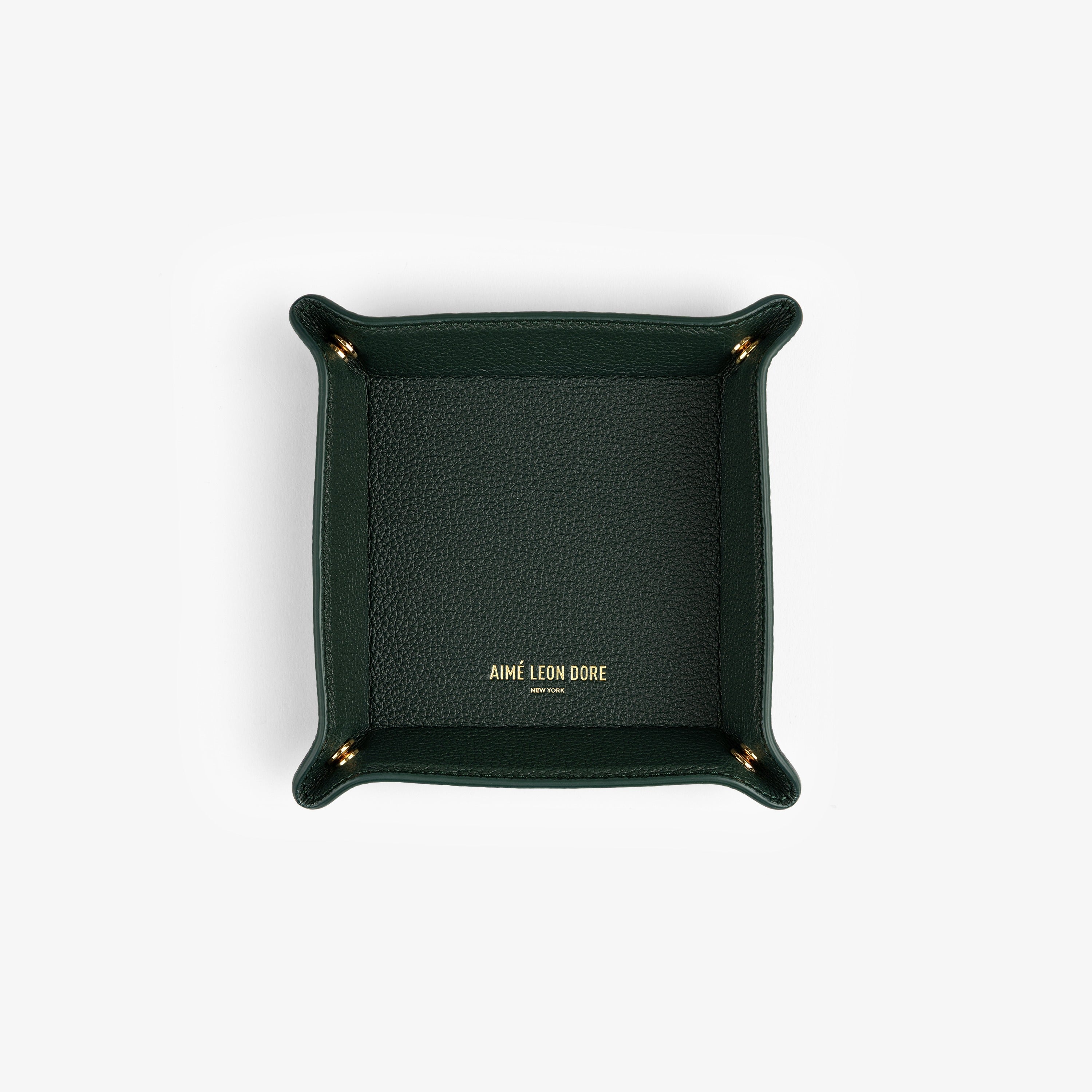 aim-leon-dore-leather-catchall-gr-n-leder-ablage-aus-kalbsleder image 1