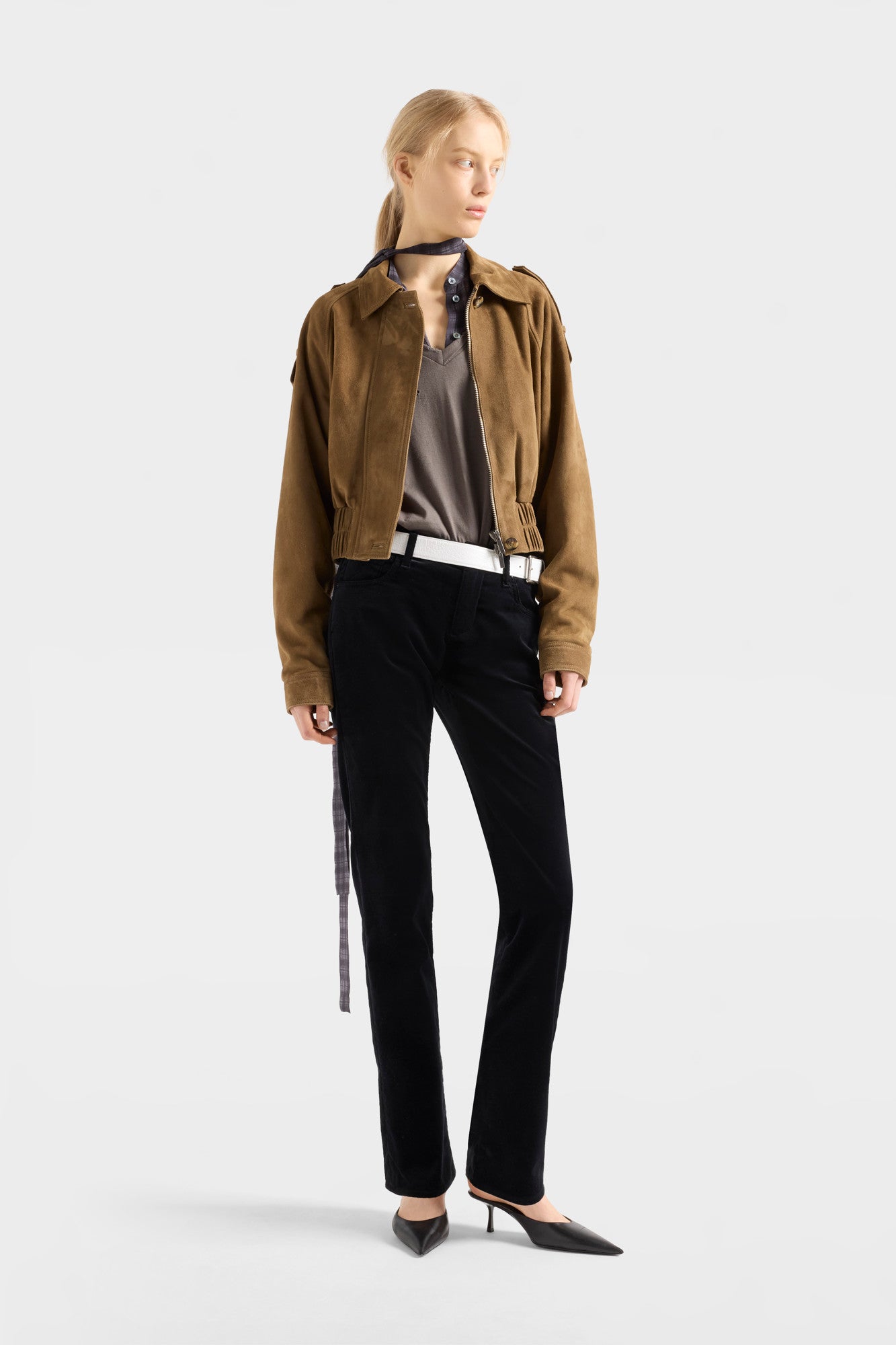 7-for-all-mankind-aviator-jacket-suede-chestnut-bomber-damen image 2