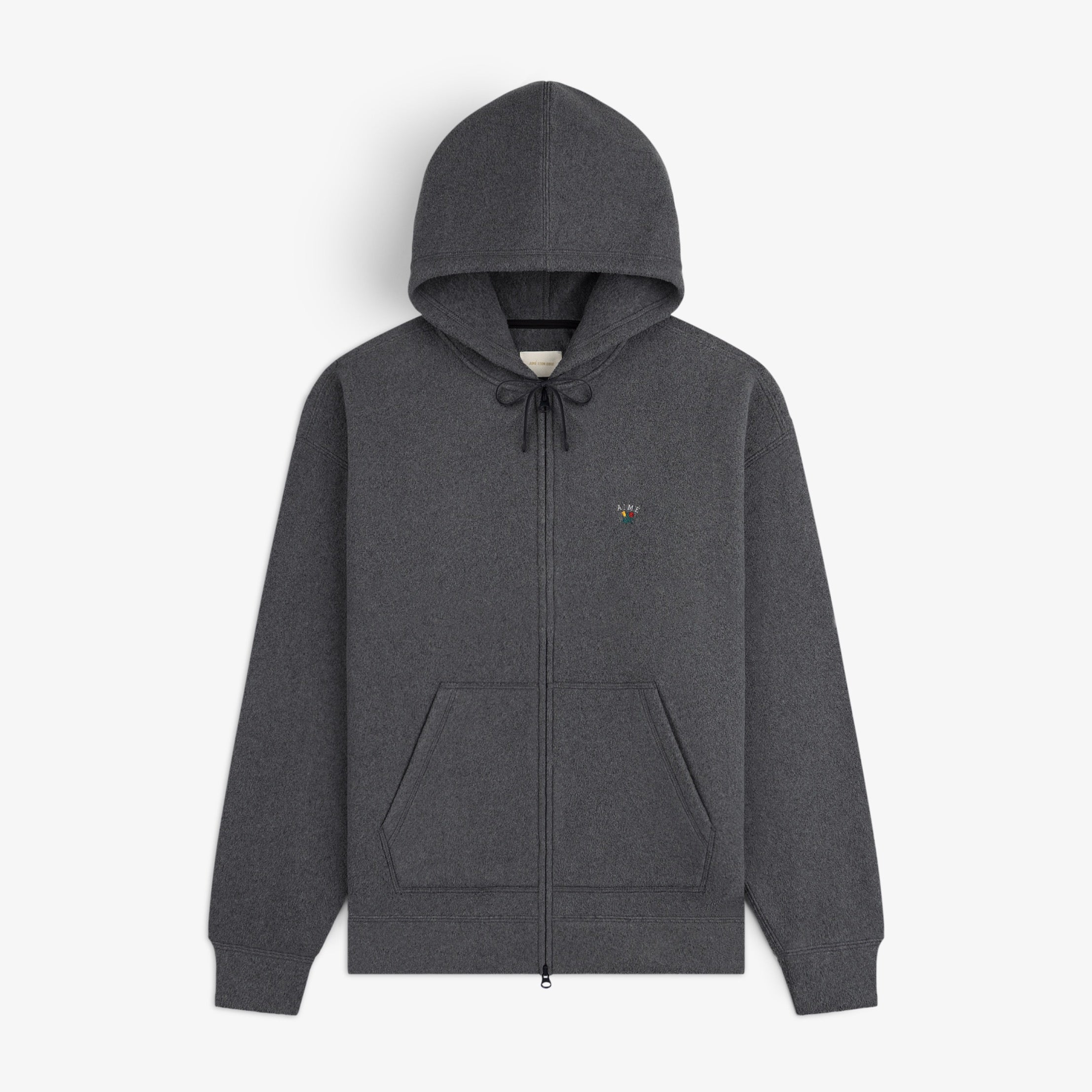 aim-leon-dore-crest-fleece-full-zip-hoodie-grau image 1
