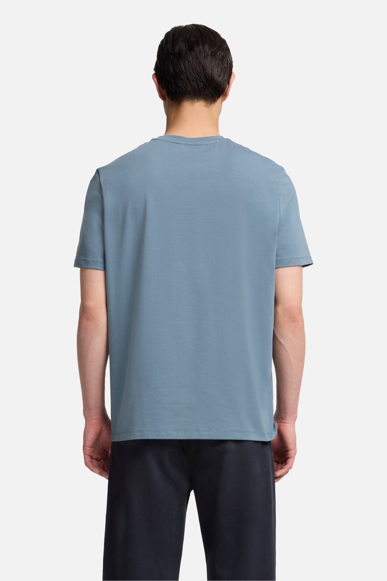 7-for-all-mankind-luxe-performance-t-shirt-herren-crew-neck-titan-blau image 5