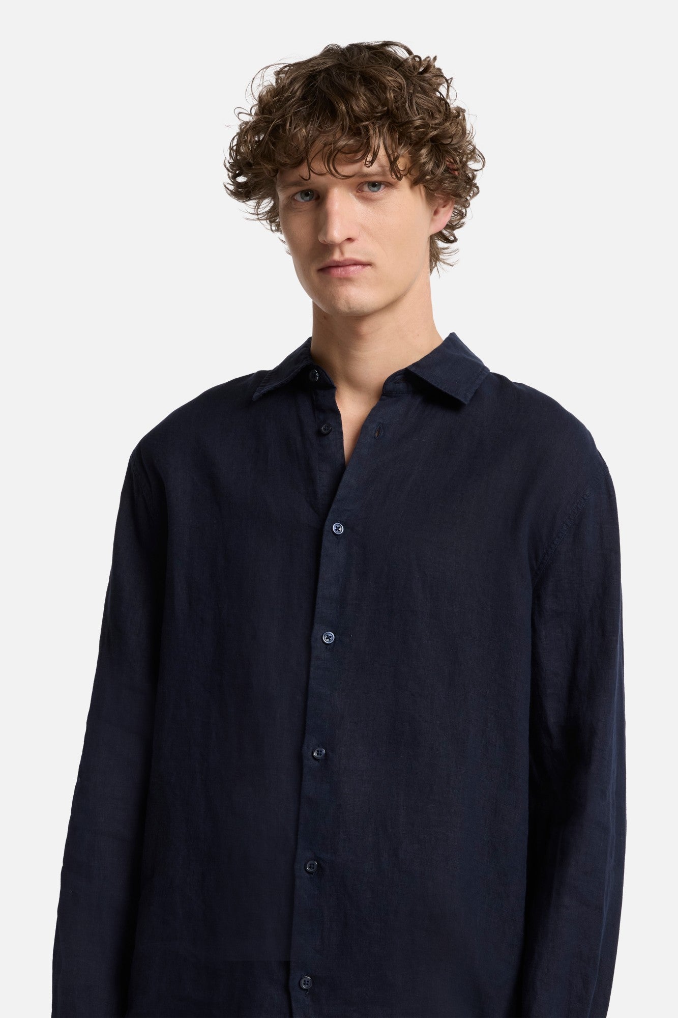 7-for-all-mankind-classic-linen-button-up-hemd-navy image 4