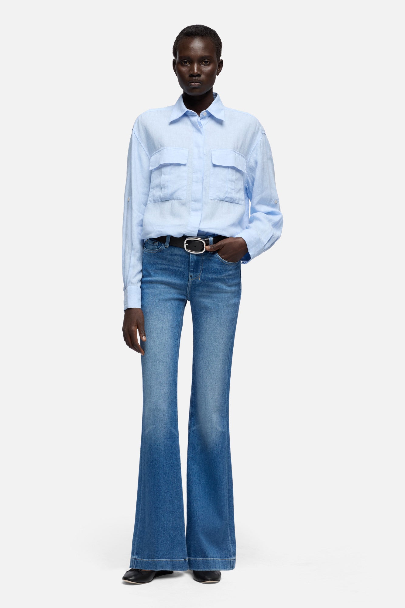 7-for-all-mankind-dojo-jeans-slim-illusion-coastline-damen-flare-medium-wash image 2