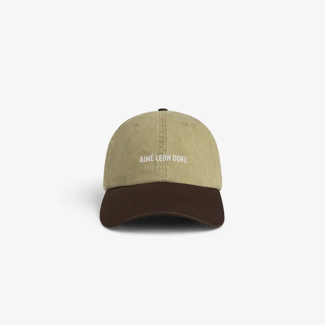 aim-leon-dore-pigment-dyed-logo-cap-taupe-braun image 1
