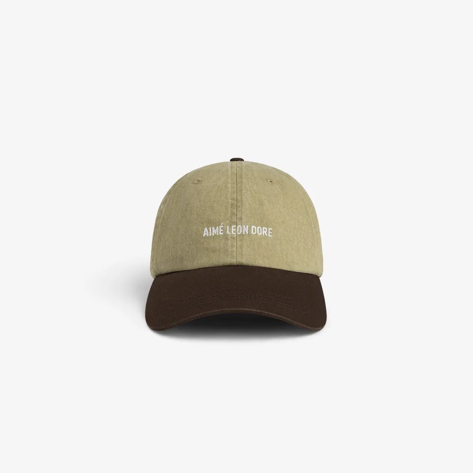 aim-leon-dore-pigment-dyed-logo-cap-taupe-braun image 1