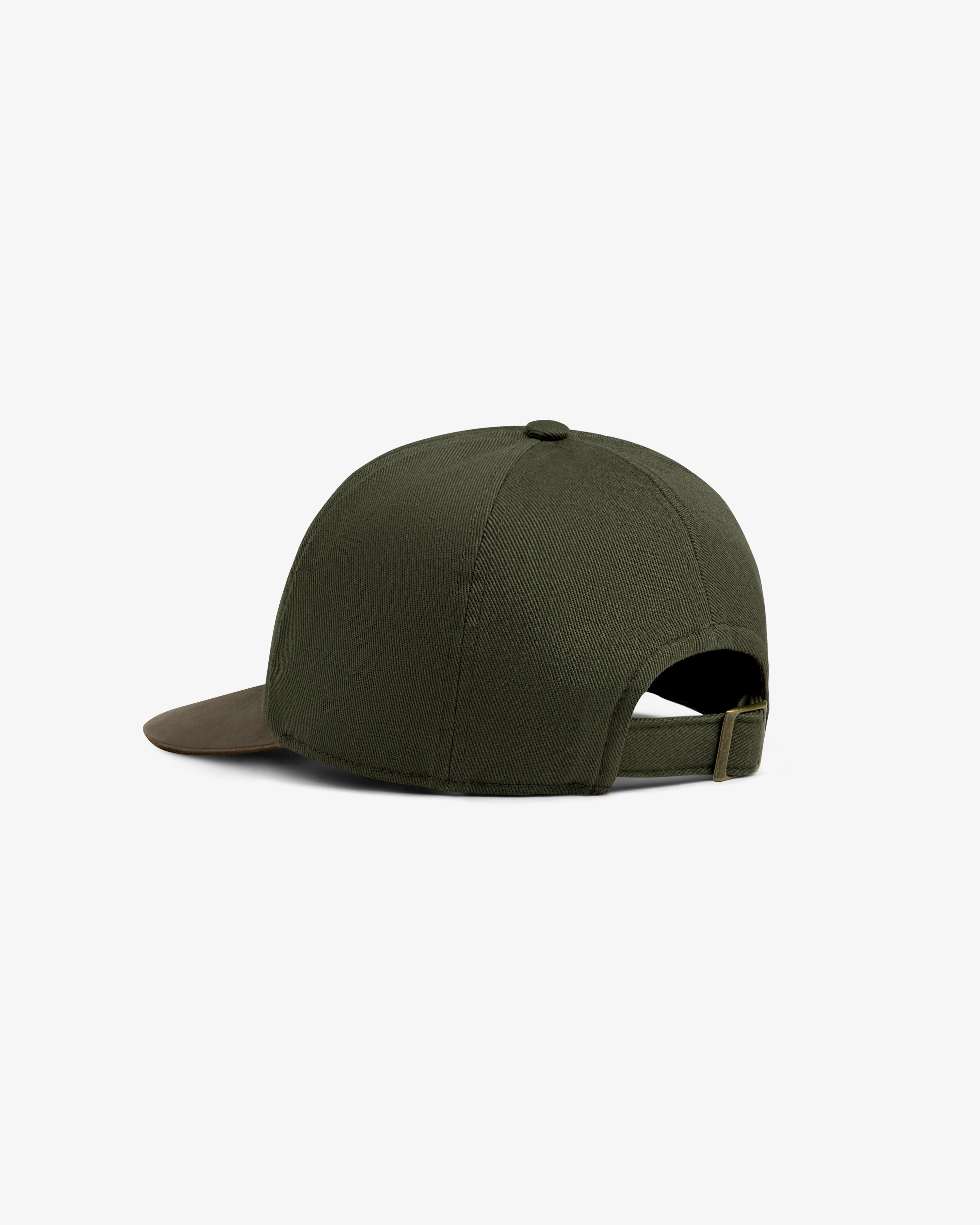 aim-leon-dore-x-the-north-face-leather-brim-logo-hat-5-panel-cap image 5