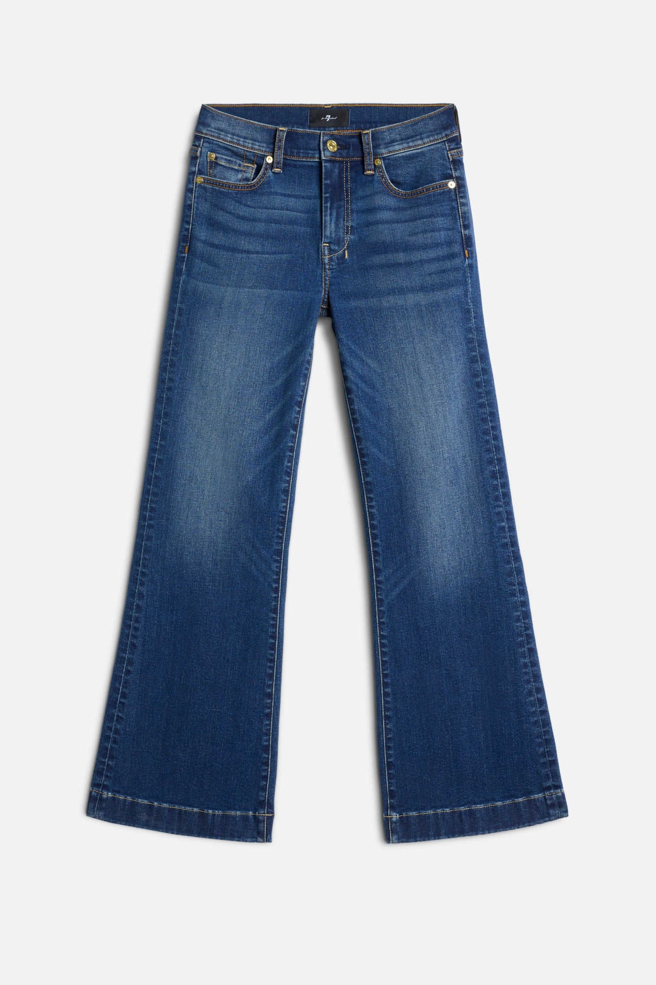 7-for-all-mankind-dojo-short-inseam-flare-jeans-in-medium-melrose image 1