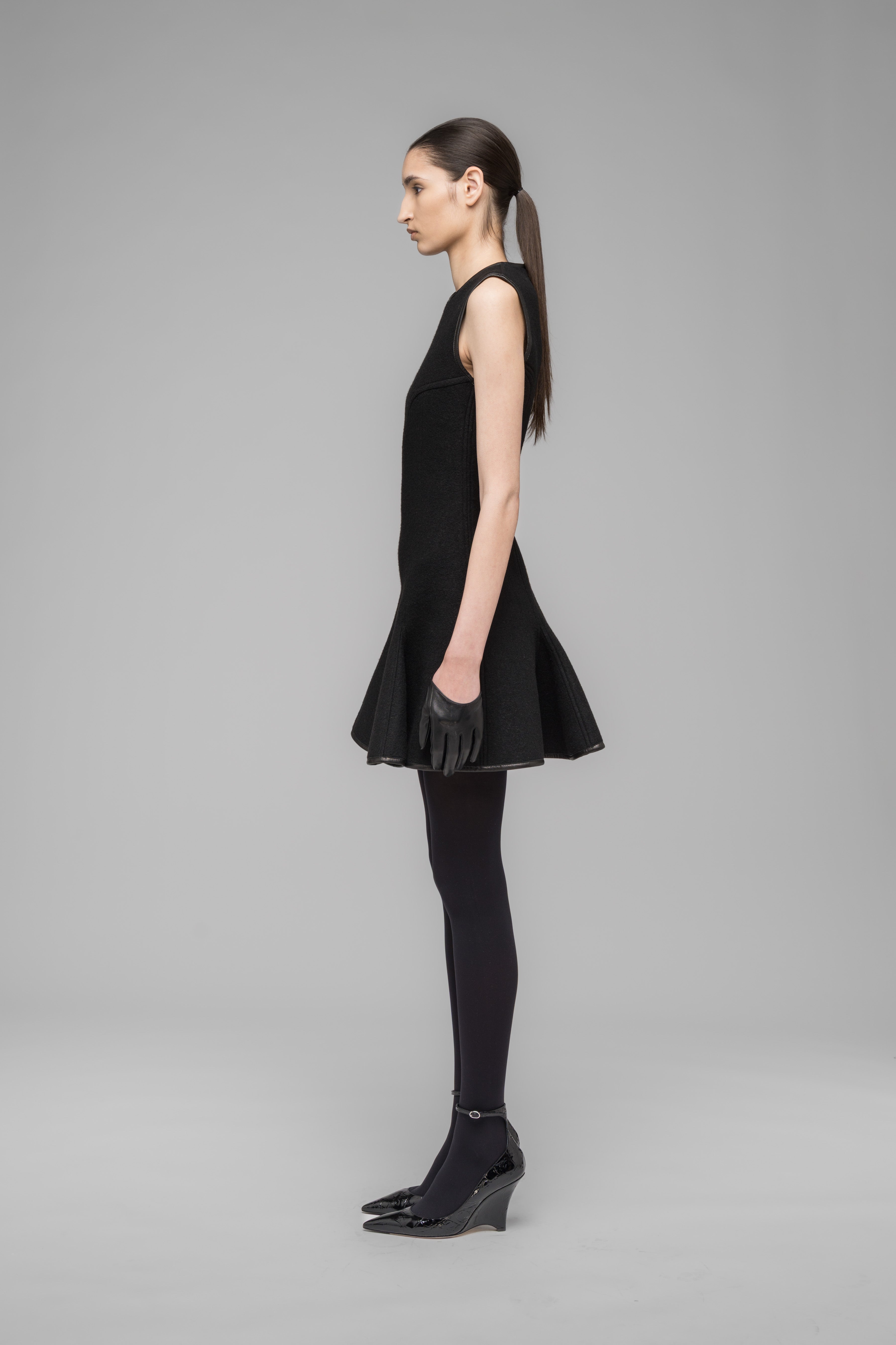 032c-neoprene-wool-short-dress-bodycon-minikleid-damen image 2