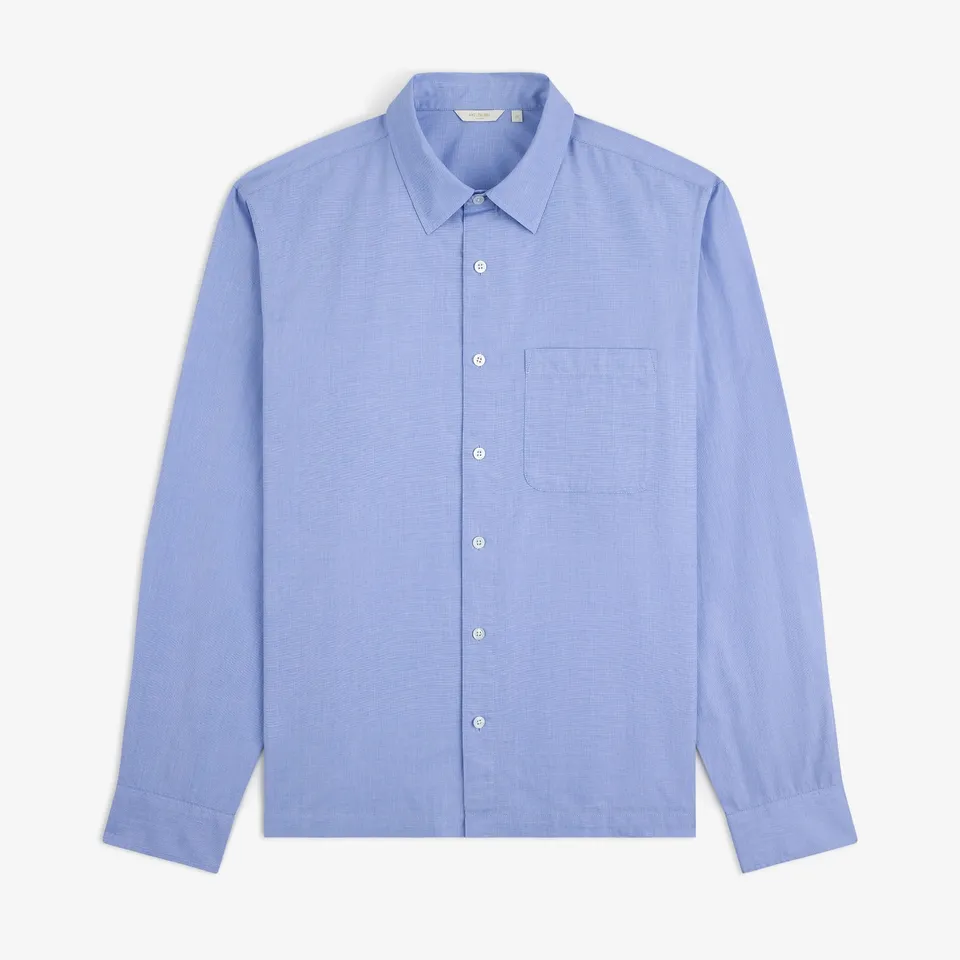 aim-leon-dore-poplin-casual-shirt-blau image 1