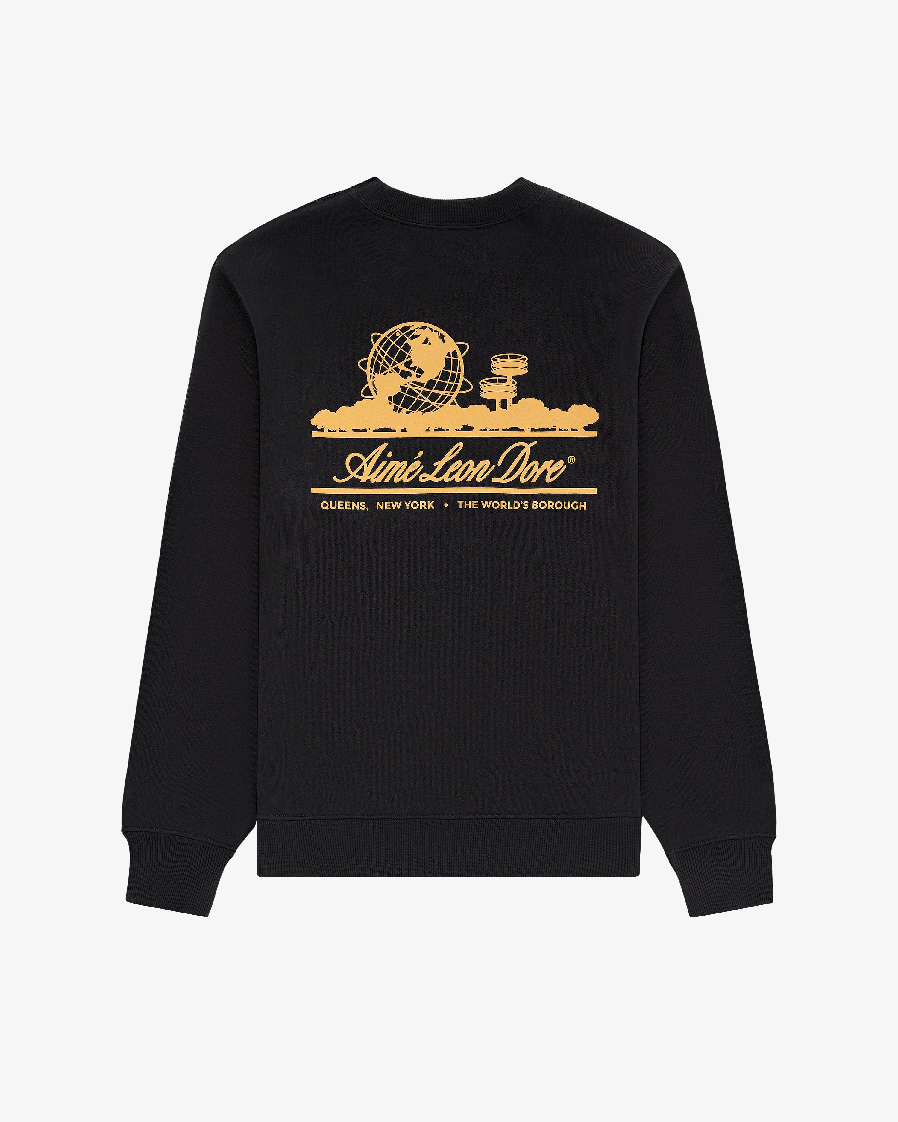 aim-leon-dore-unisphere-crewneck-sweatshirt-schwarz image 2