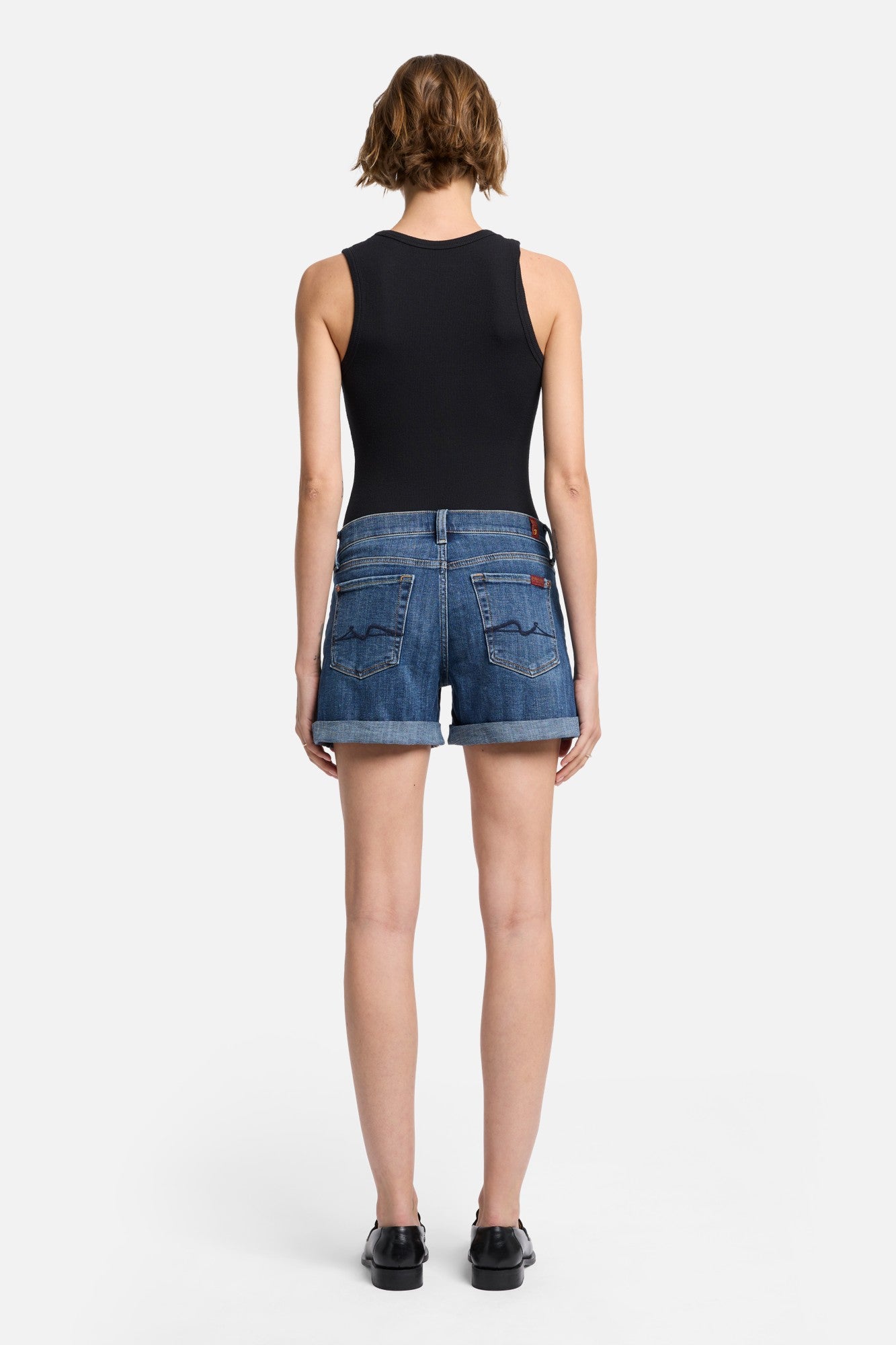 7-for-all-mankind-broken-twill-mid-roll-short-in-vanity-damen-jeansshorts image 5