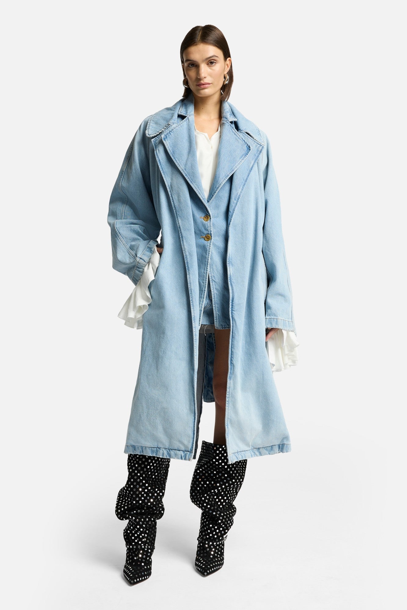 7-for-all-mankind-denim-trench-coat-bleach-damen image 3