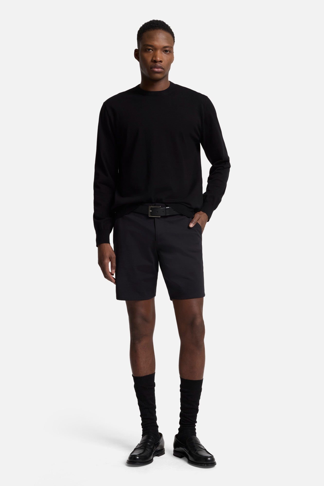 7-for-all-mankind-double-knit-shorts-black image 2