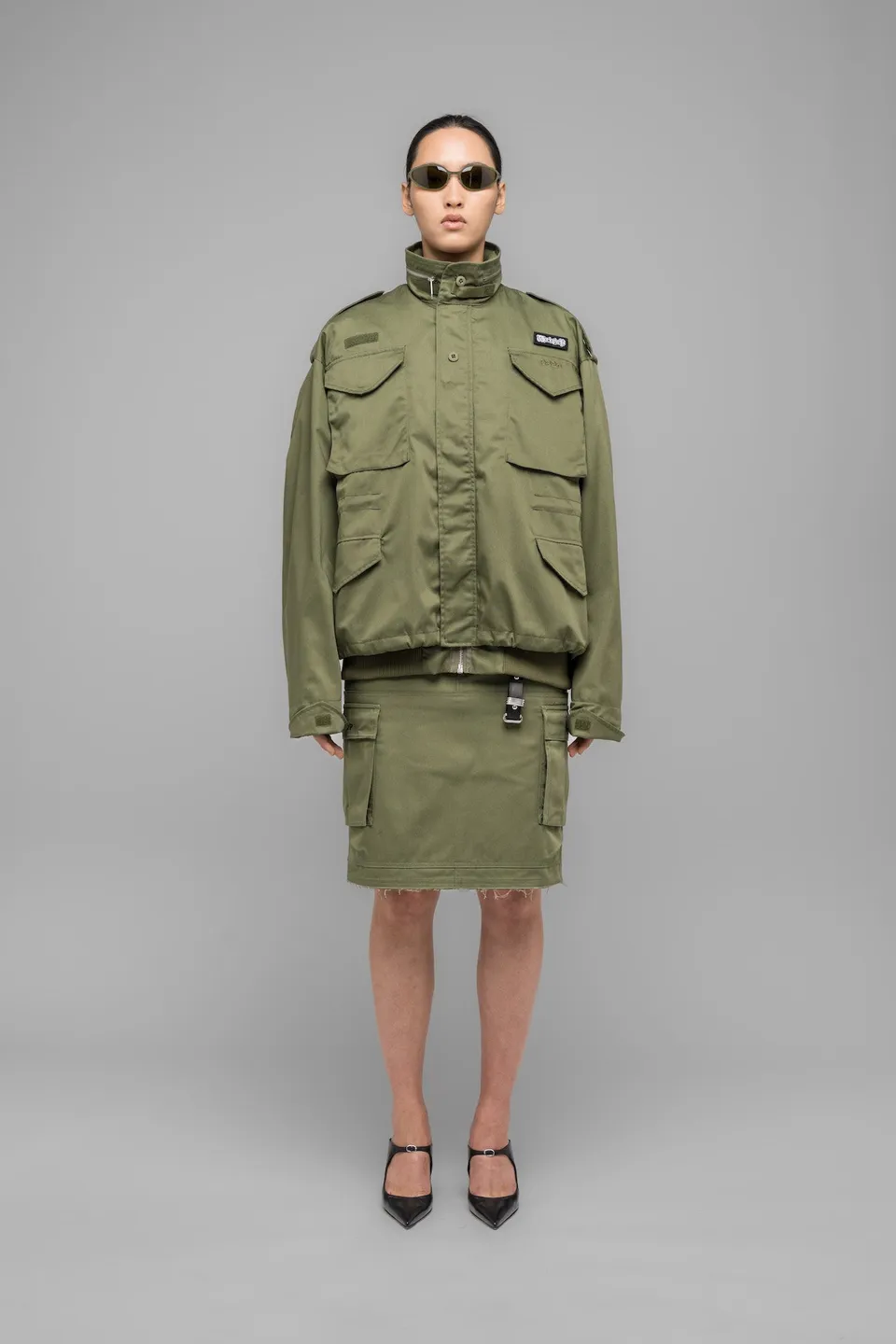 032c-masked-choice-bomber-jacket-faded-green image 1