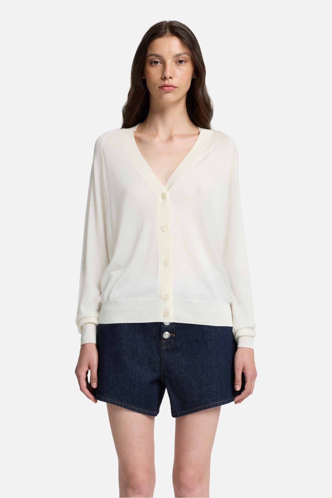 7-for-all-mankind-silk-blend-v-neck-cardigan-strickjacke-in-ivory image 3