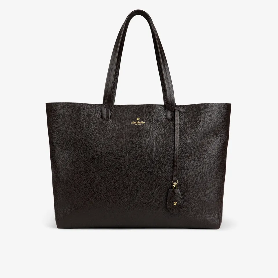 aim-leon-dore-tumbled-leather-tote-bag-braune-ledertasche-aus-italien image 1