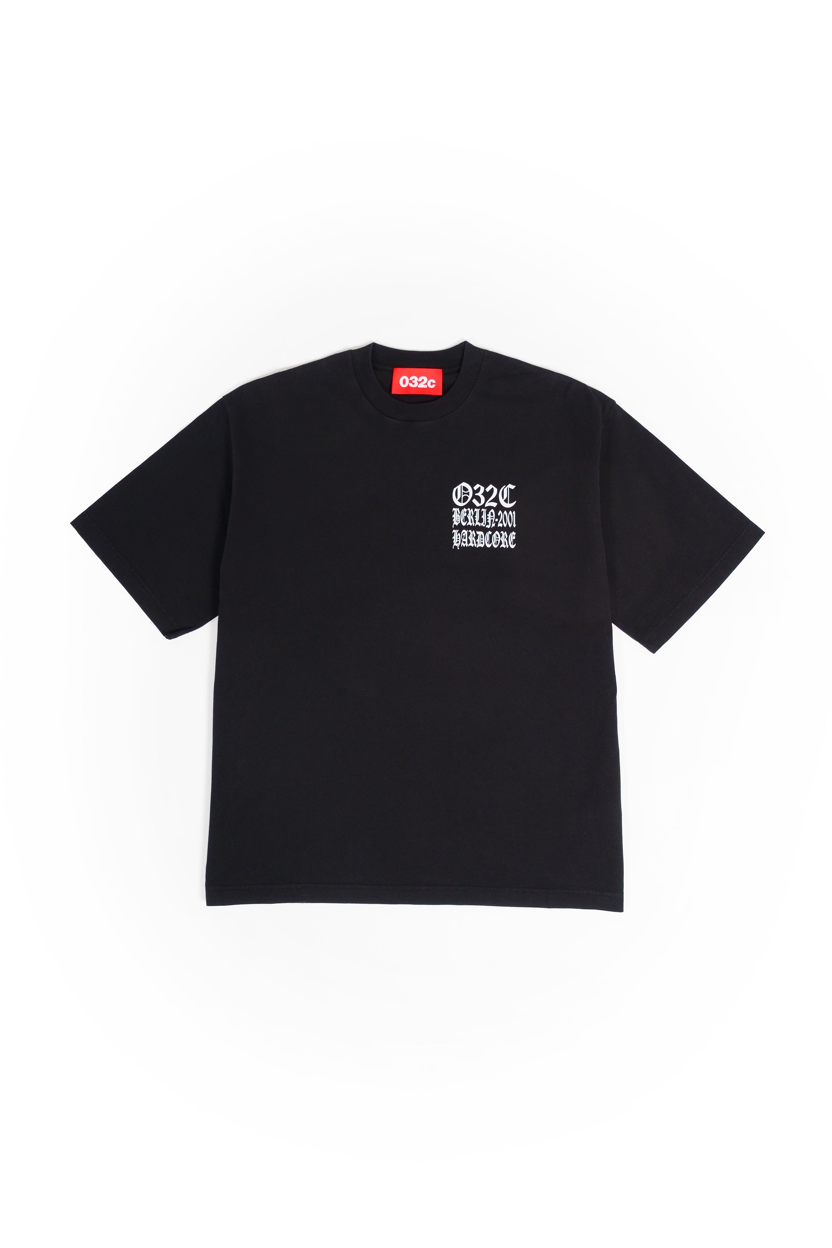 032c-t-shirt-mit-print-hardcore-since-2001-washed-black image 1