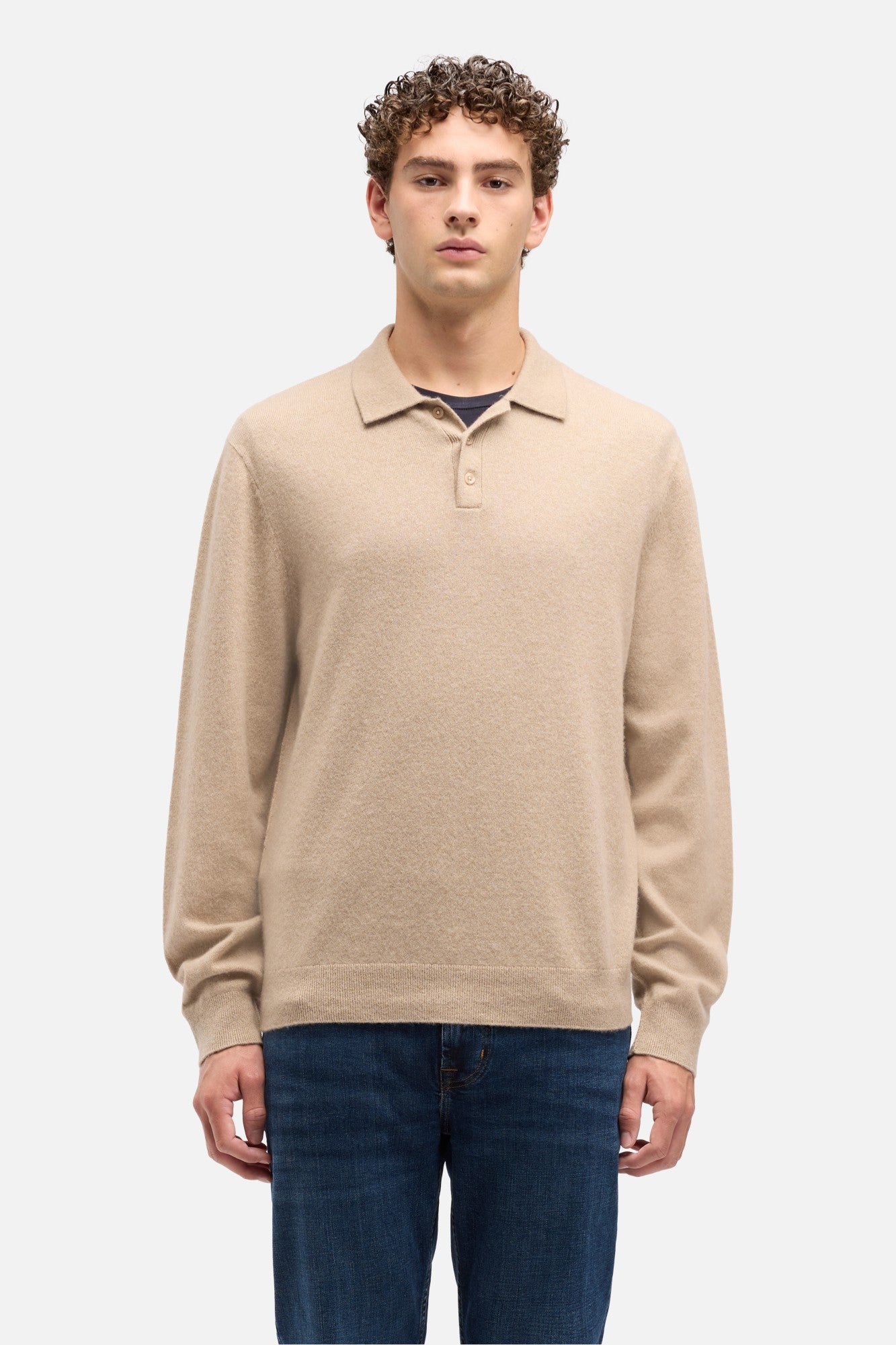 7-for-all-mankind-cashmere-polo-pullover-umber-herren-beige image 3