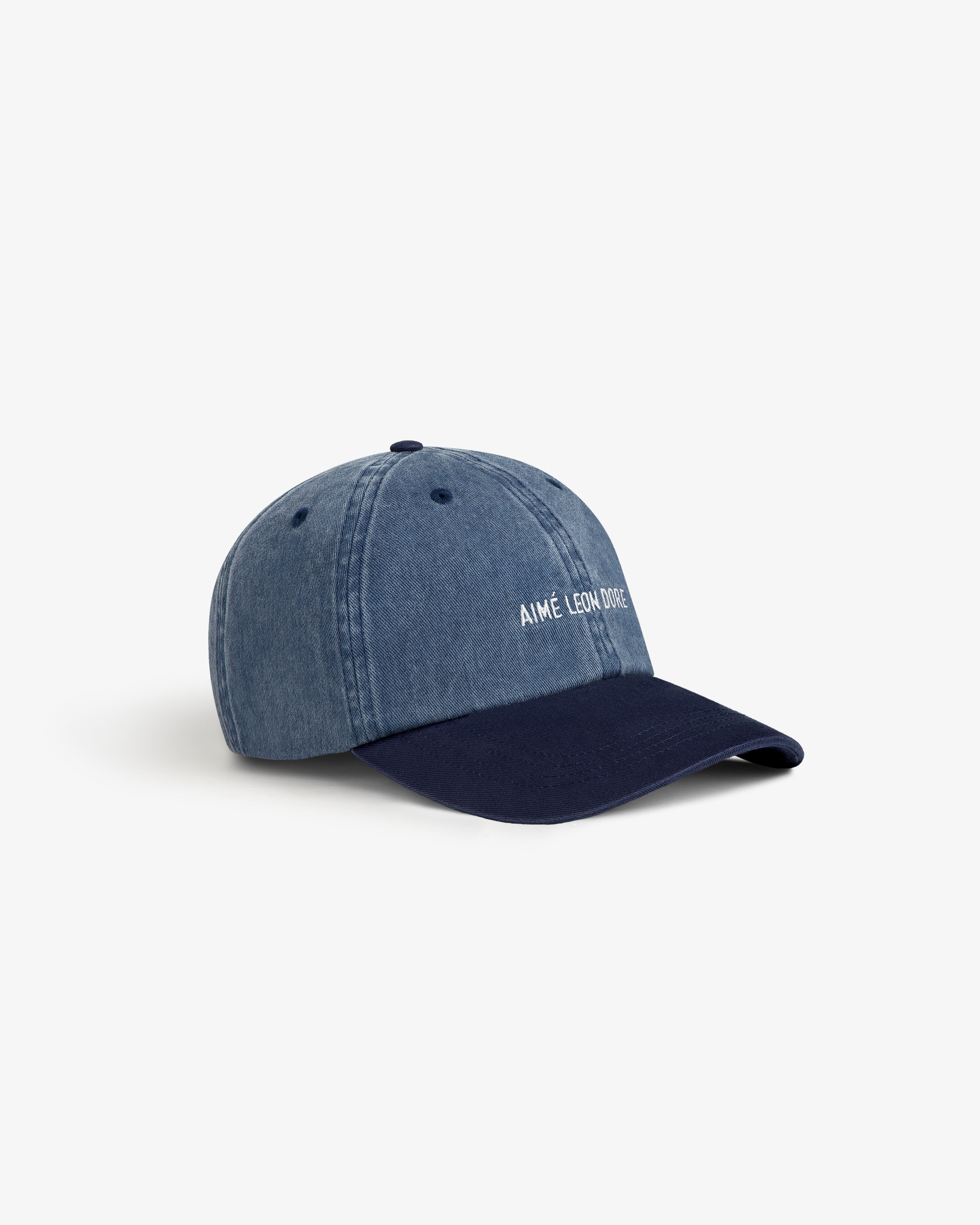 aim-leon-dore-pigment-dyed-logo-hat-cap-blau image 3