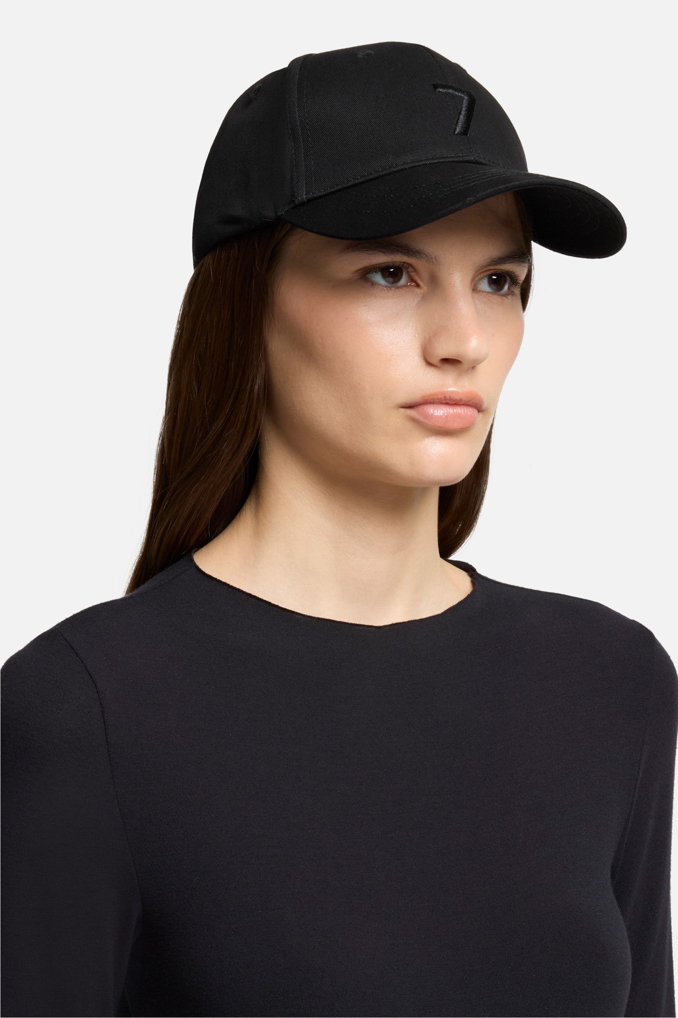 7-for-all-mankind-logo-cap-black-unisex-baseballkappe image 6