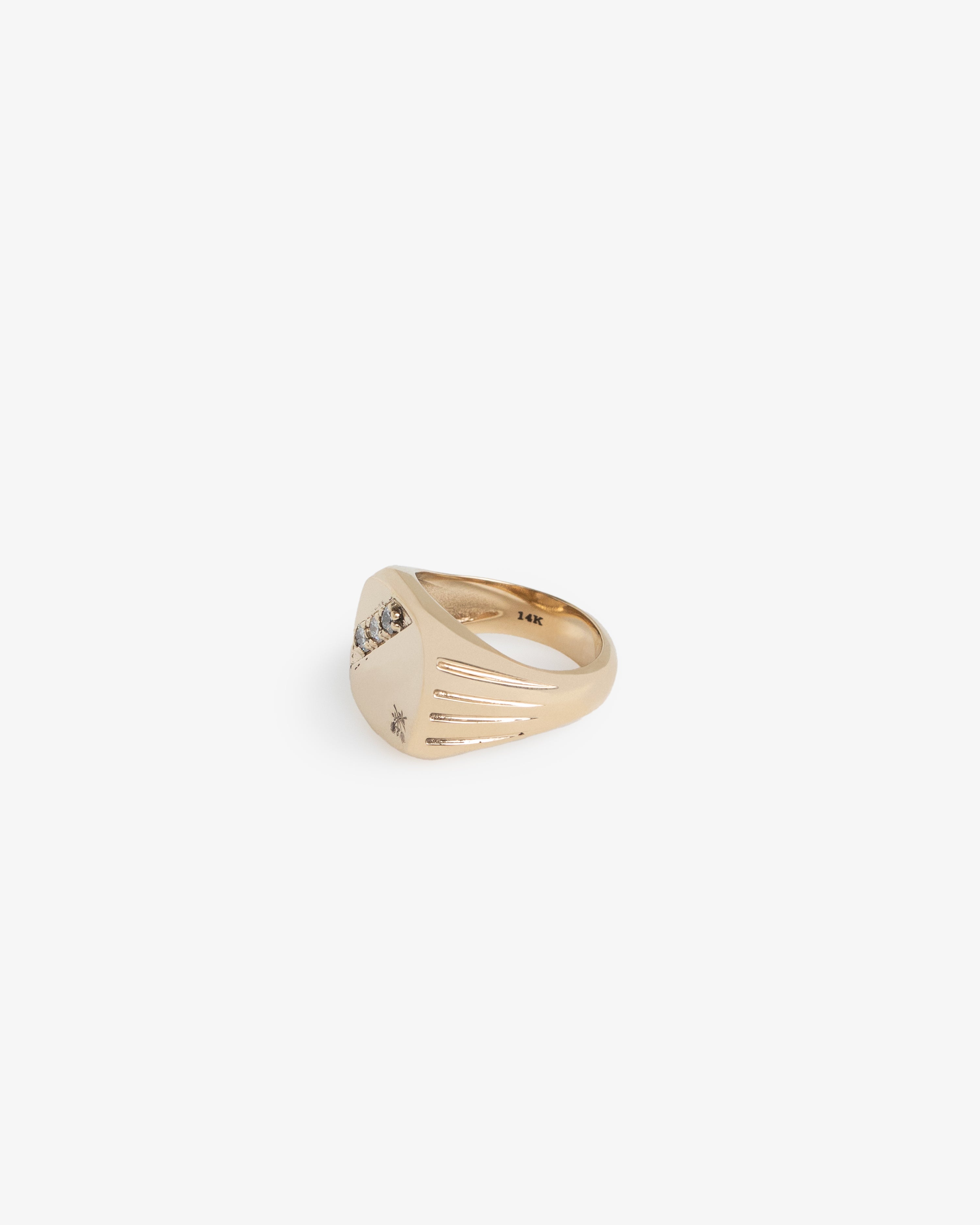 aim-leon-dore-14kt-gold-diamond-signet-ring-siegelring image 3