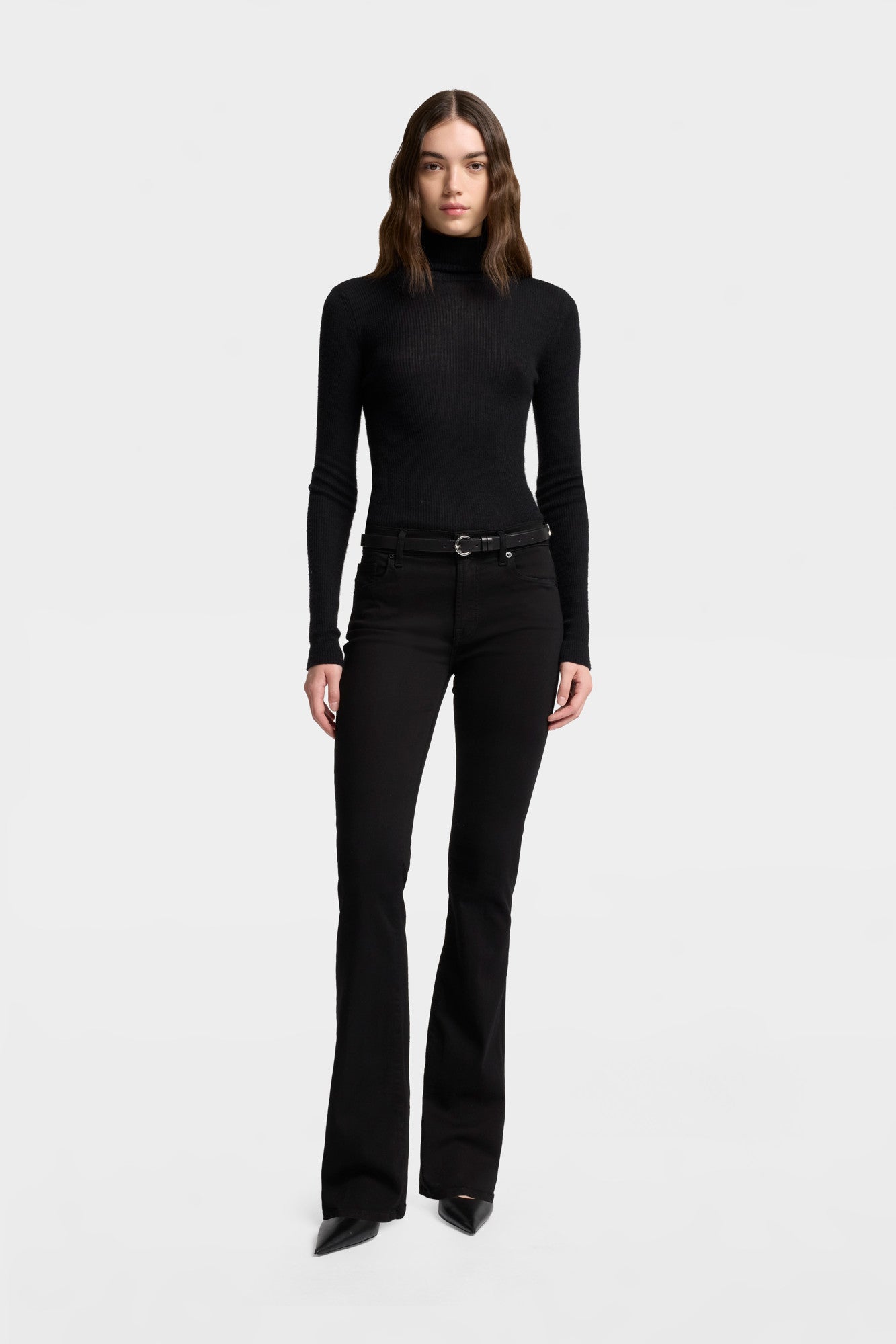 7-for-all-mankind-petite-bootcut-jeans-damen-in-b-air-rinsed-black image 2