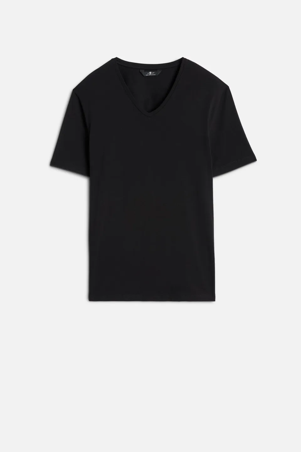 7-for-all-mankind-luxe-performance-v-neck-t-shirt-black-herren image 1
