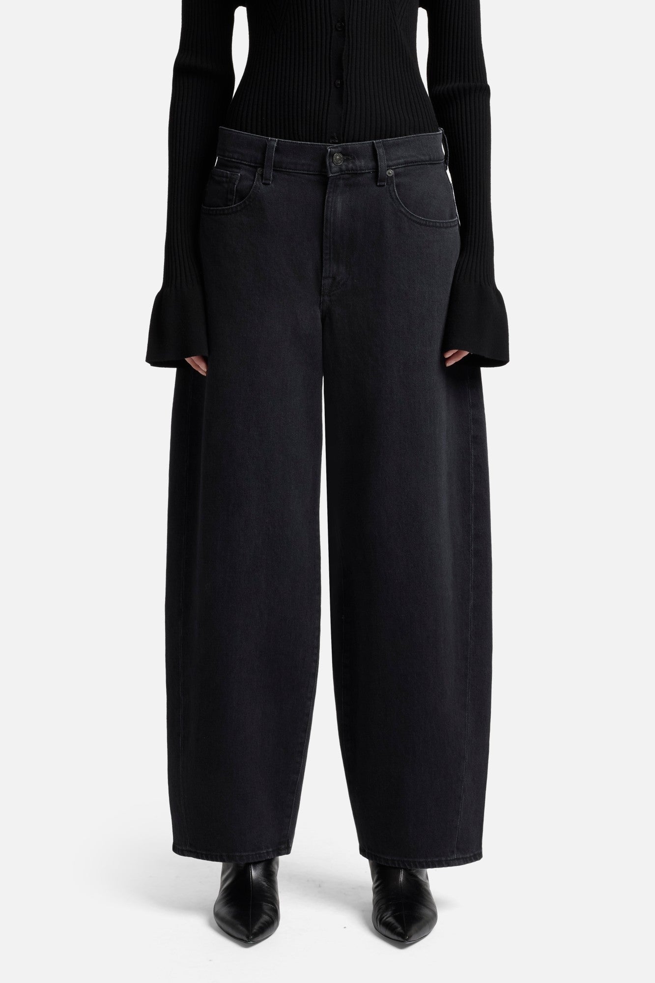 7-for-all-mankind-mankind-twisted-bonnie-barrel-leg-jeans-thunderstorm-damen-sch image 3