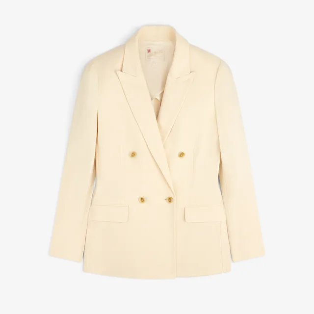 aim-leon-dore-double-breasted-unconstructed-blazer-cream image 1