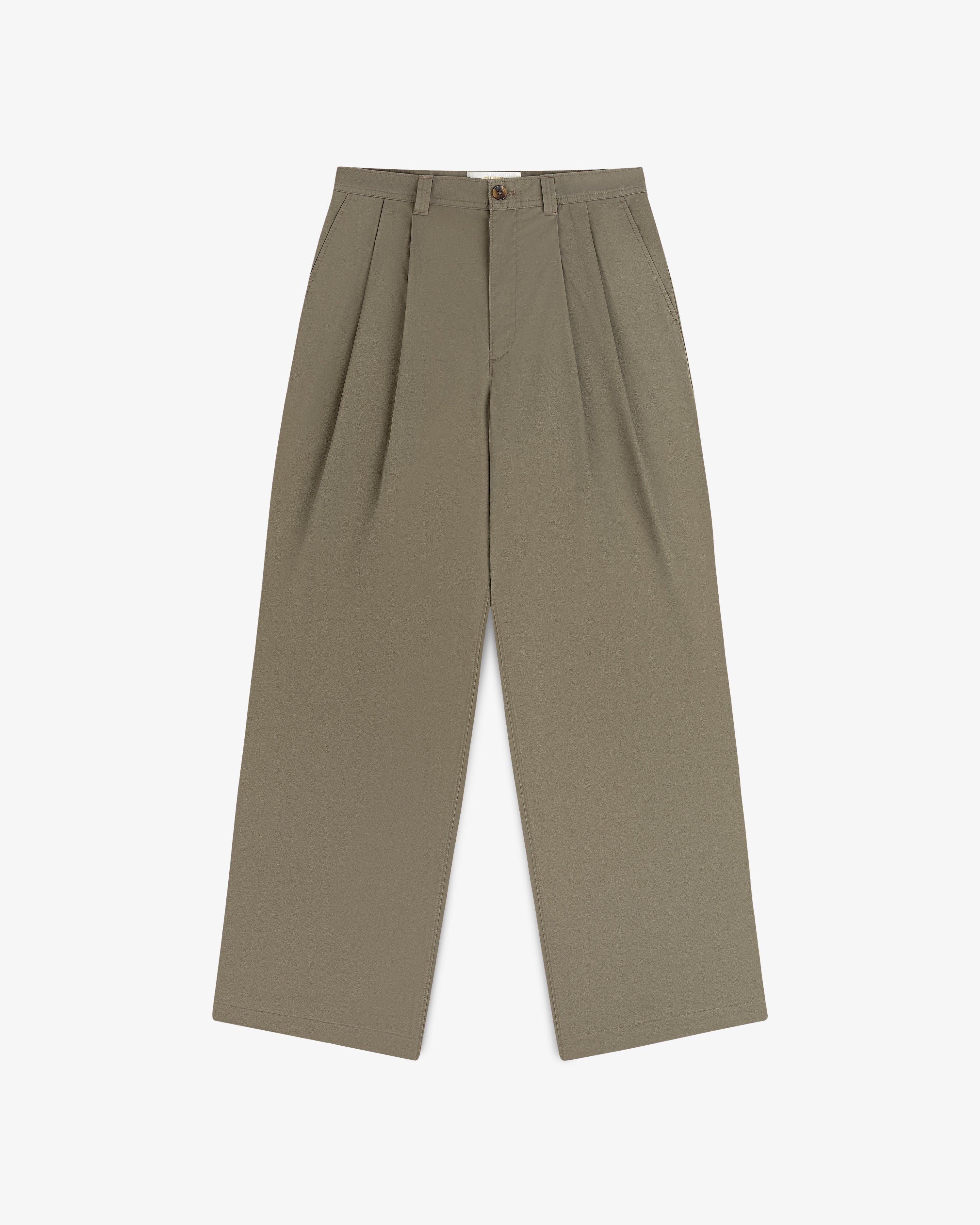 aim-leon-dore-double-pleated-officer-pant-olive image 2