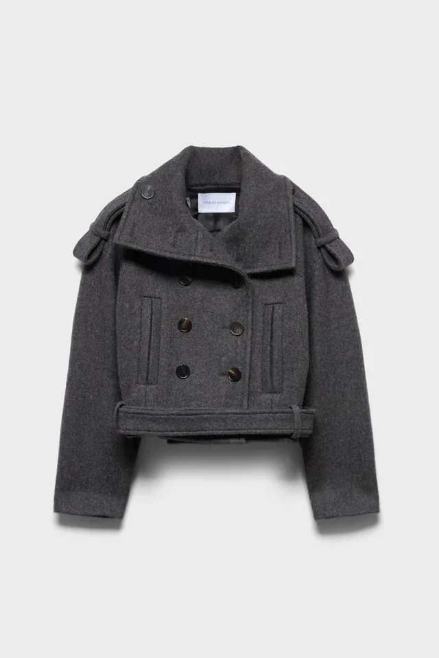 7-for-all-mankind-double-breasted-high-neck-short-coat-wollmantel-in-wool-gunmet image 1